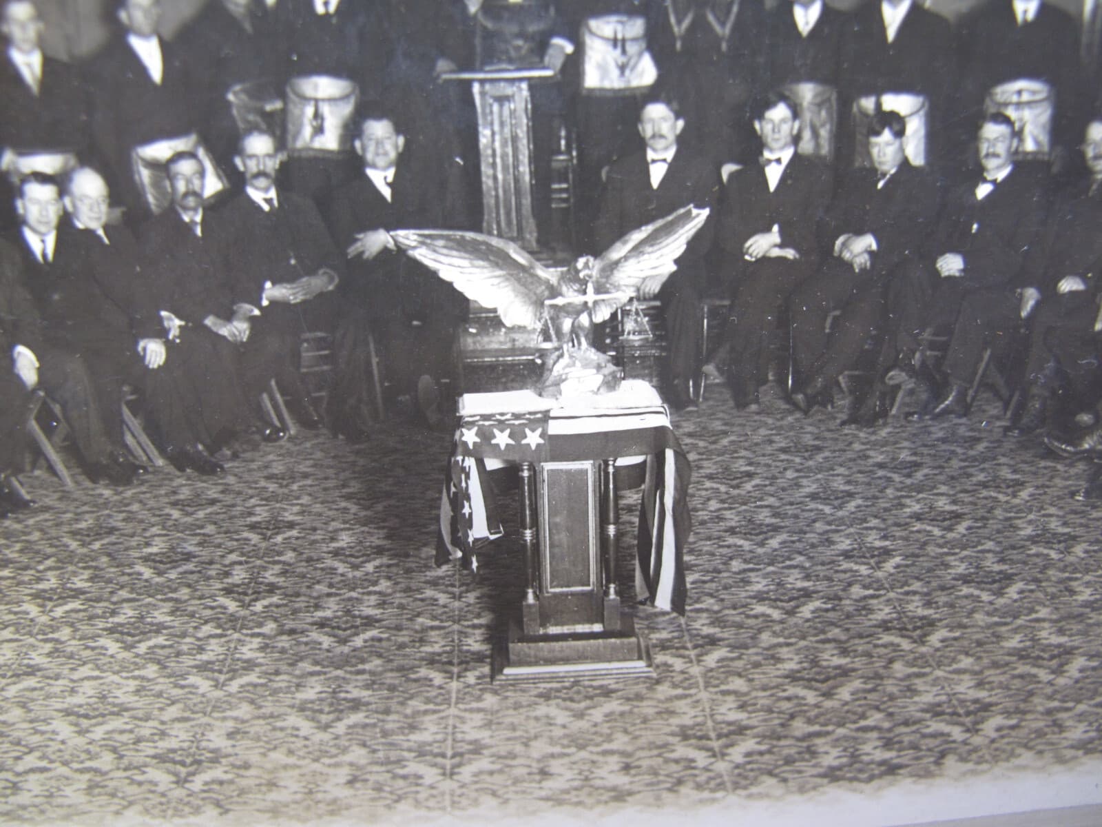 Antique Fraternal Order Eagles Sepia Photograph Oakland California ? 3