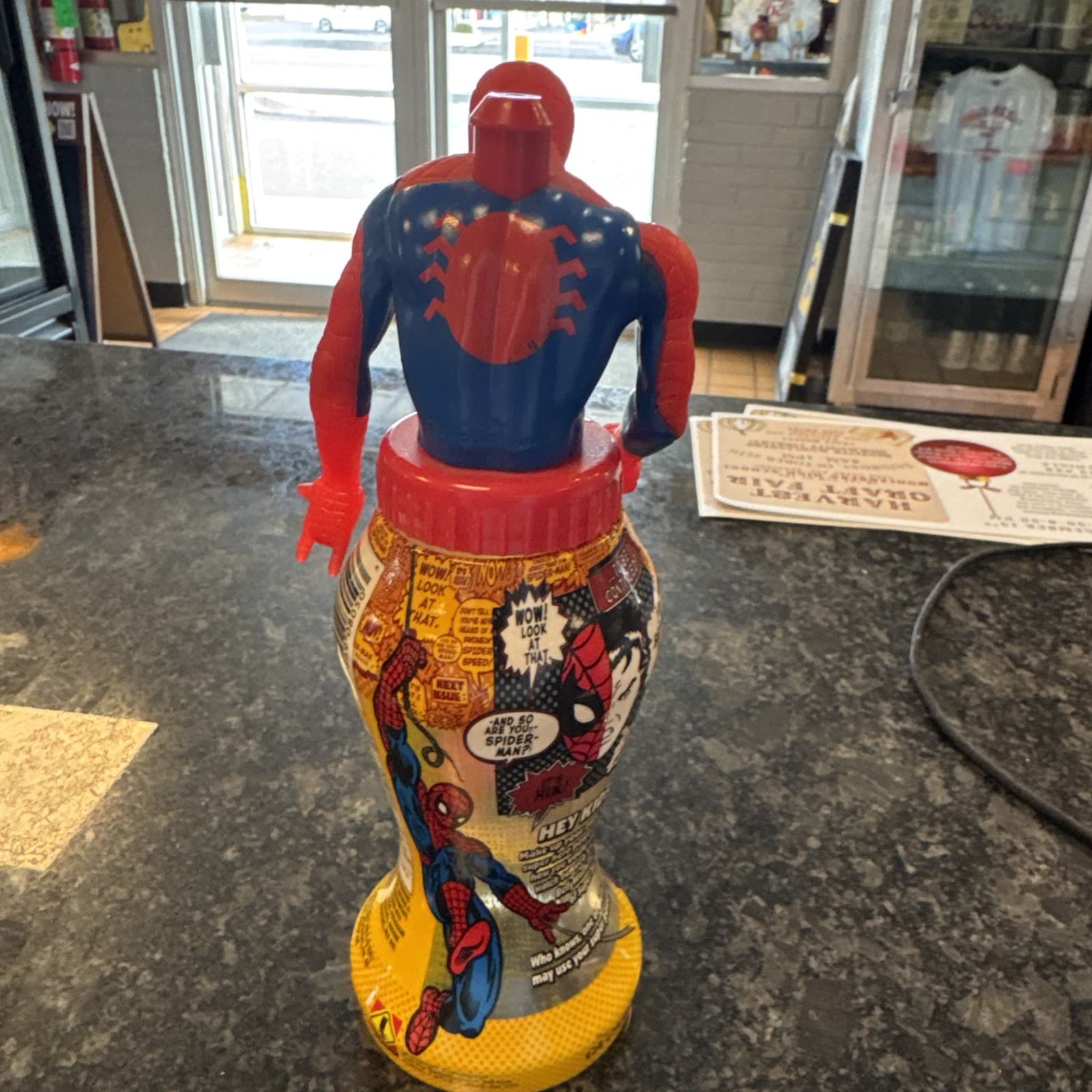 Spider-Man Spiderman Vintage Marvel BellyWashers Empty Drink Bottle 2001 3