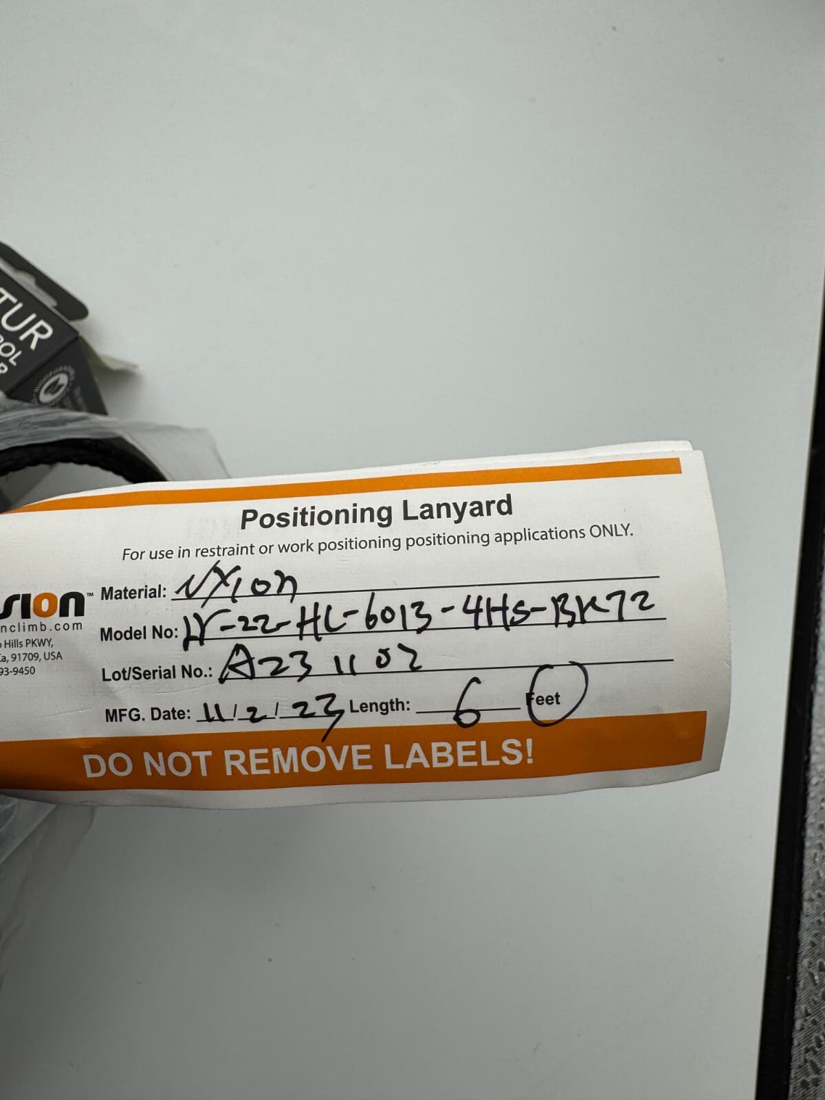 Fusion Climb Y-Legged Zipline Lanyard with Steel Snap Hooks 23kN Black 2