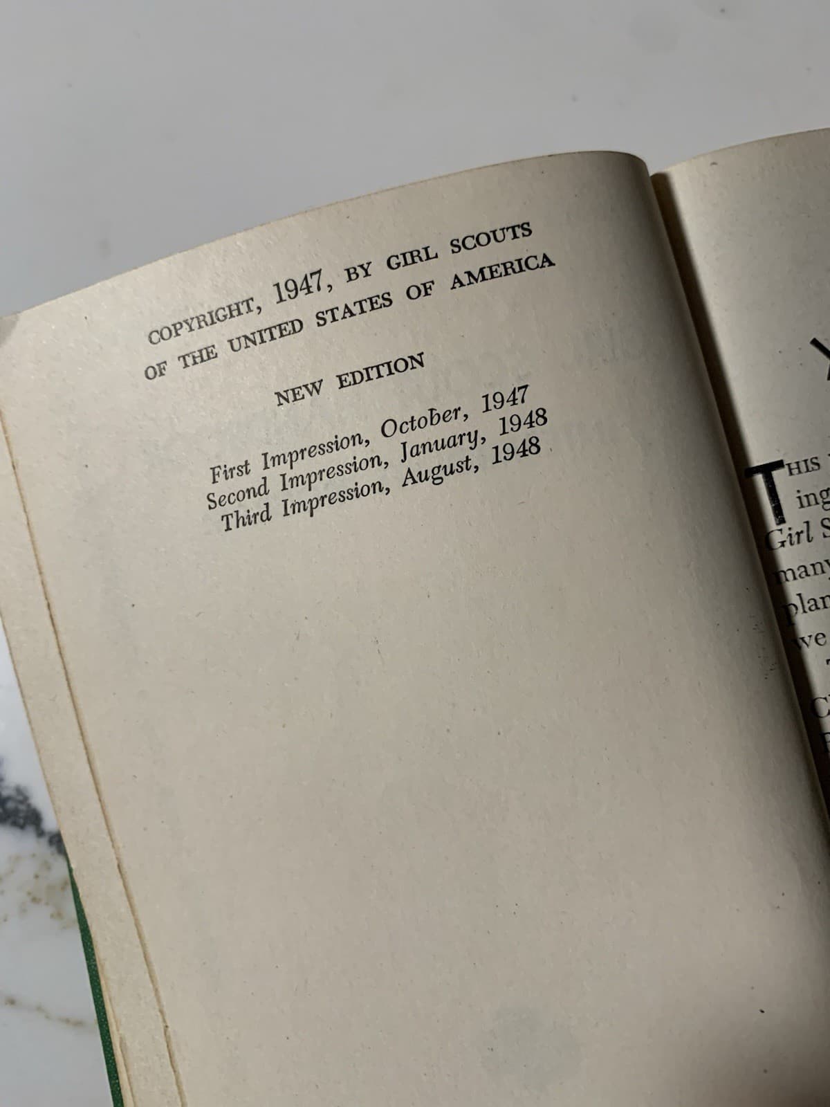 Vintage Girl Scout Handbook 1948 Third Impression!! 2