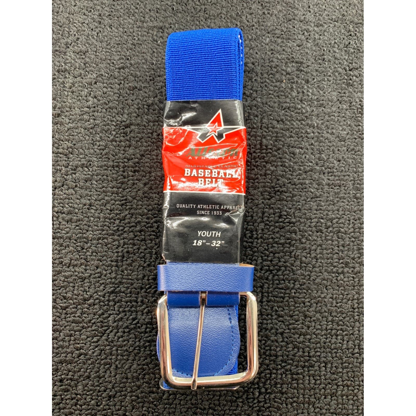 Alleson Athletic Youth Baseball Belt Adjustable Elastic Blue 18-32 Inch