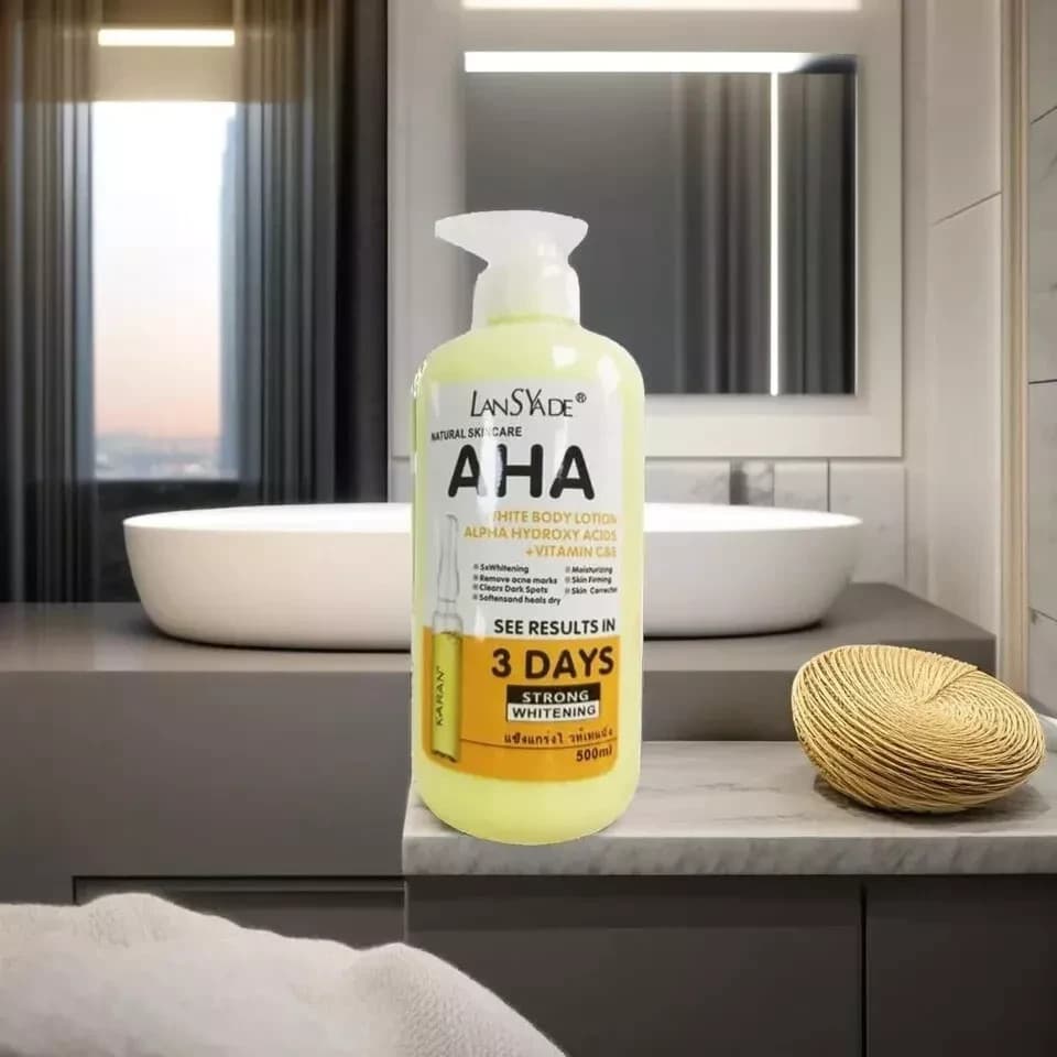 AHA Strong Brightening Body Cream Hydroxy Acid Vitamin C Whitening 500ml  3 pack 5