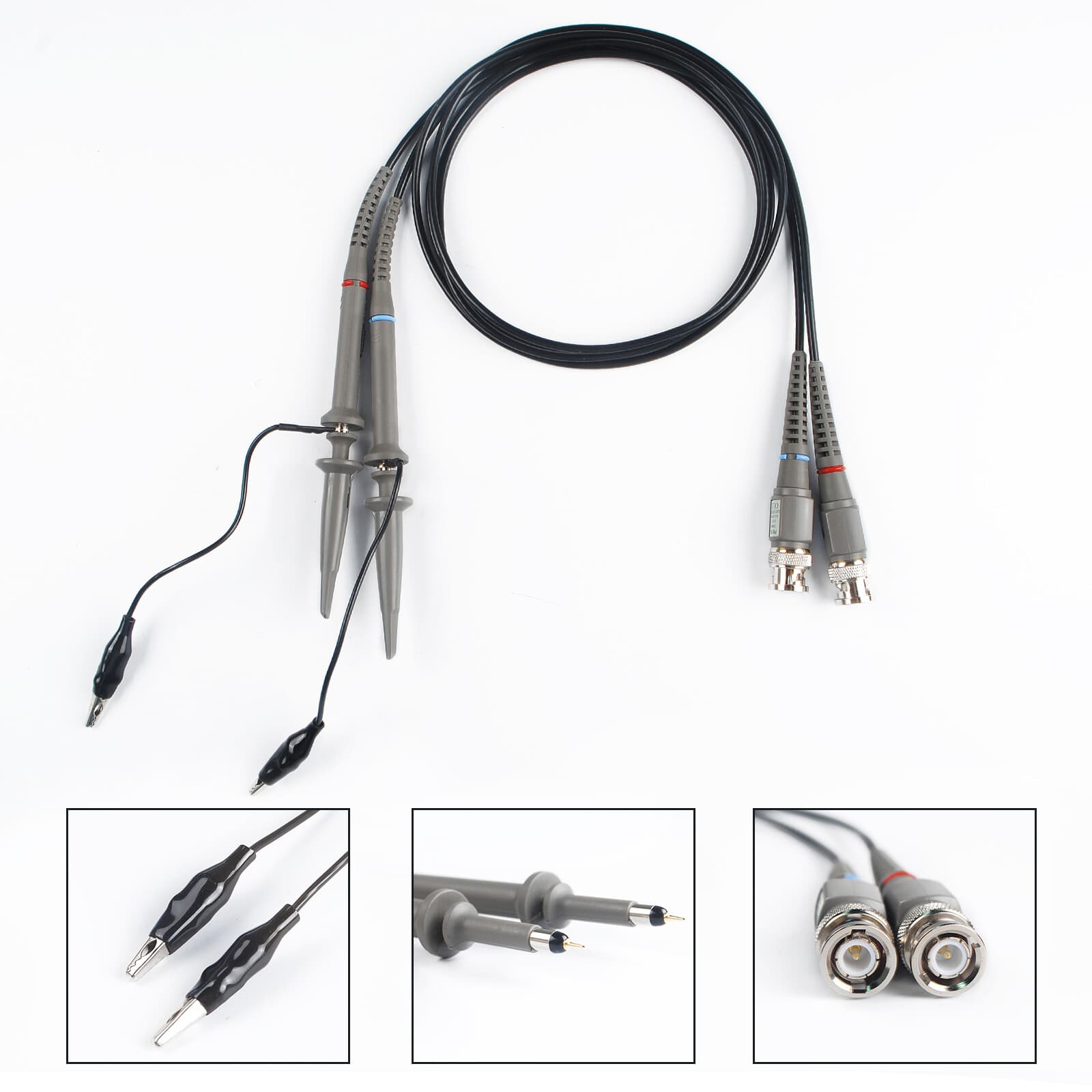 2x 100MHz Oscilloscope Scope analyzer Clip Probe test leads kit for HP Tektronix 4