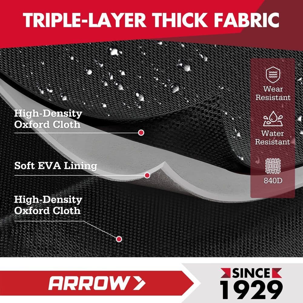 ARROW Heavy-Duty Adjustable Tool Belt Electrician Utility Tool Pouch w/10 Pocket 6