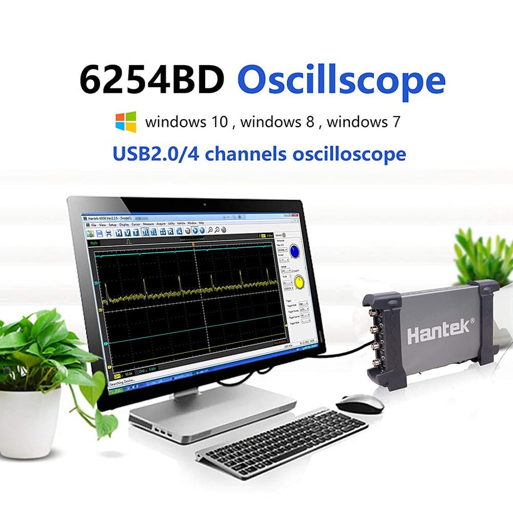 HANTEK 4CH Oscilloscope 6254BD Waveform Generator 250MHz Bandwidth 1GSa/s Sample 4