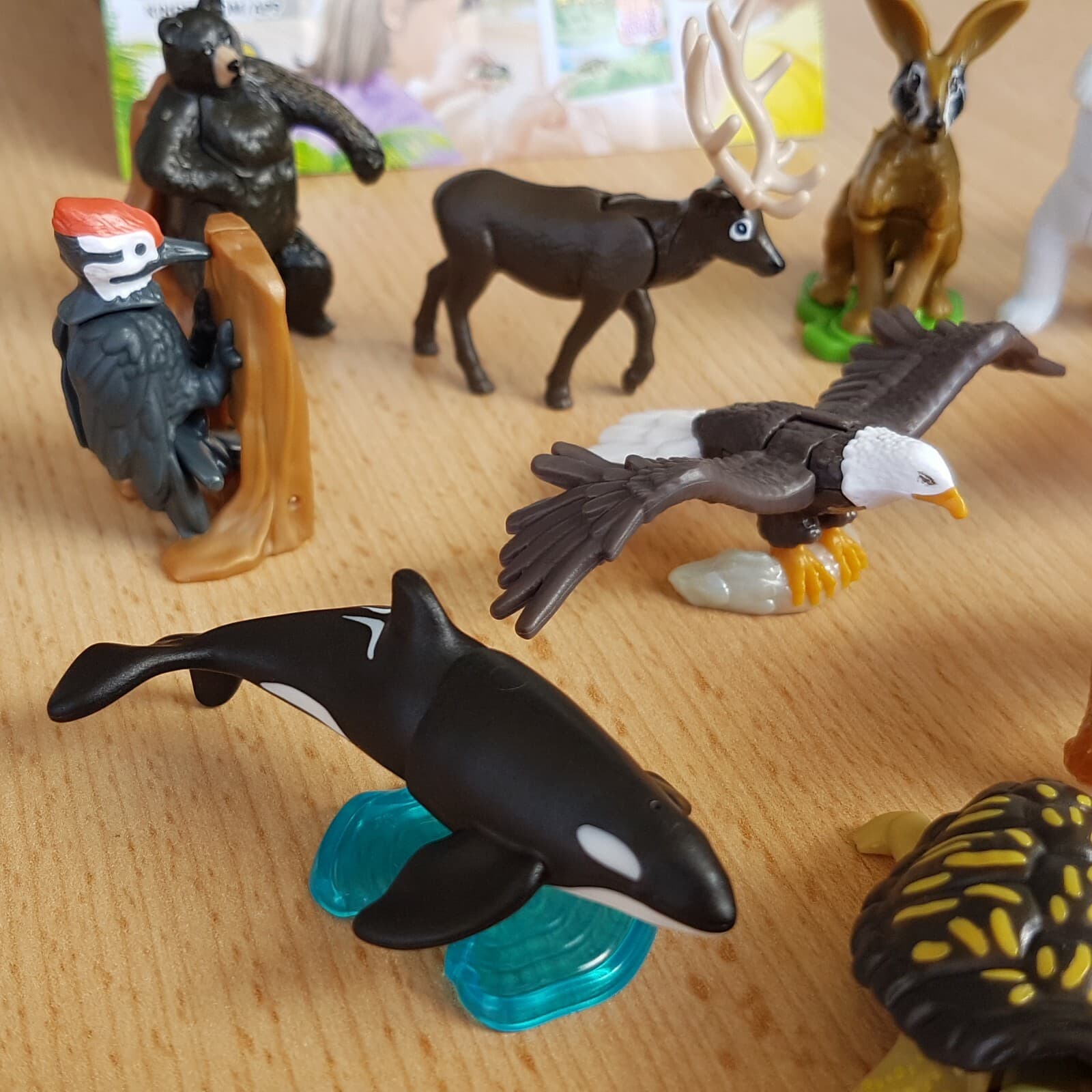 TOP KINDER SURPRISE SET Natoons Wildlife Animals of North-America 1.3" figurines 3