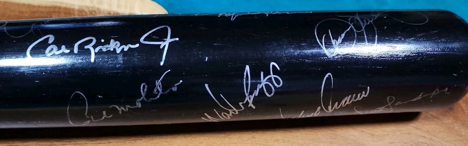 ⚾️1991 AL All-Star Team Signed Bat! Ripken Jr, Fisk, Boggs,Clemens,Molitor*JSA⚾️ 2