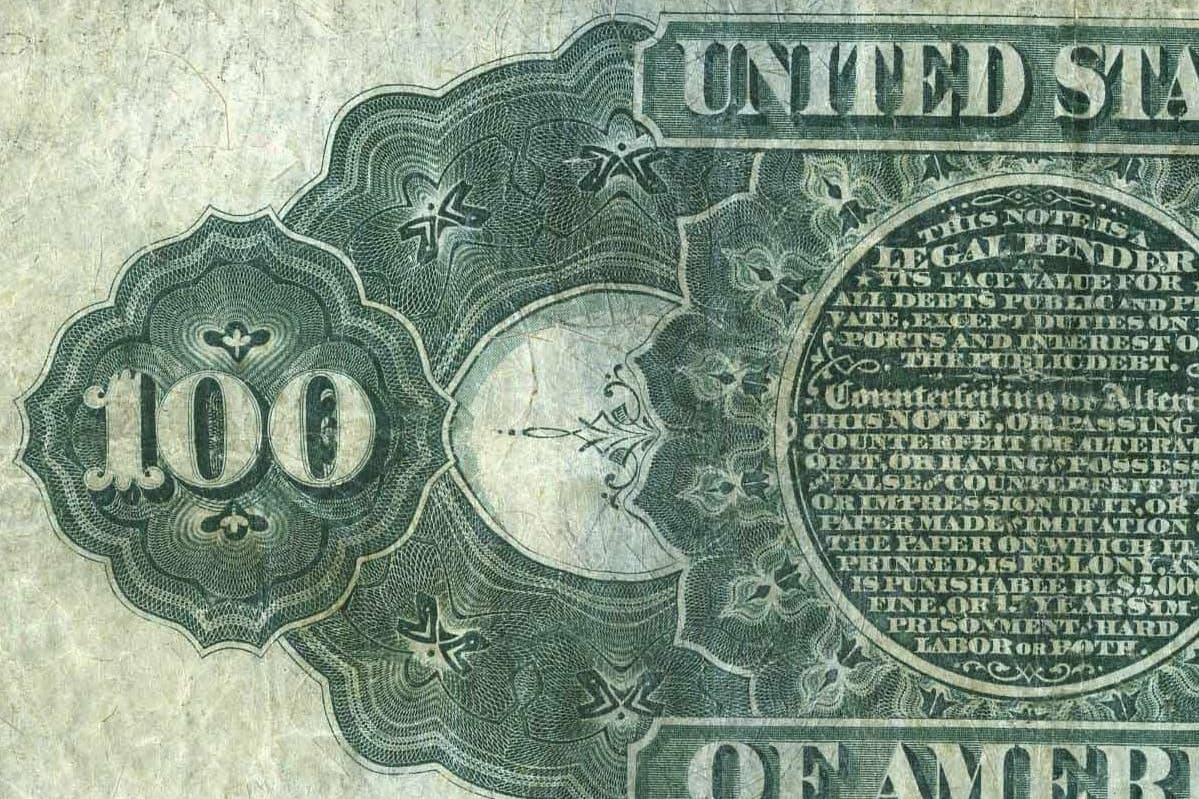 Reproduction $100 1869 Rainbow US Paper Money Currency Copy 4