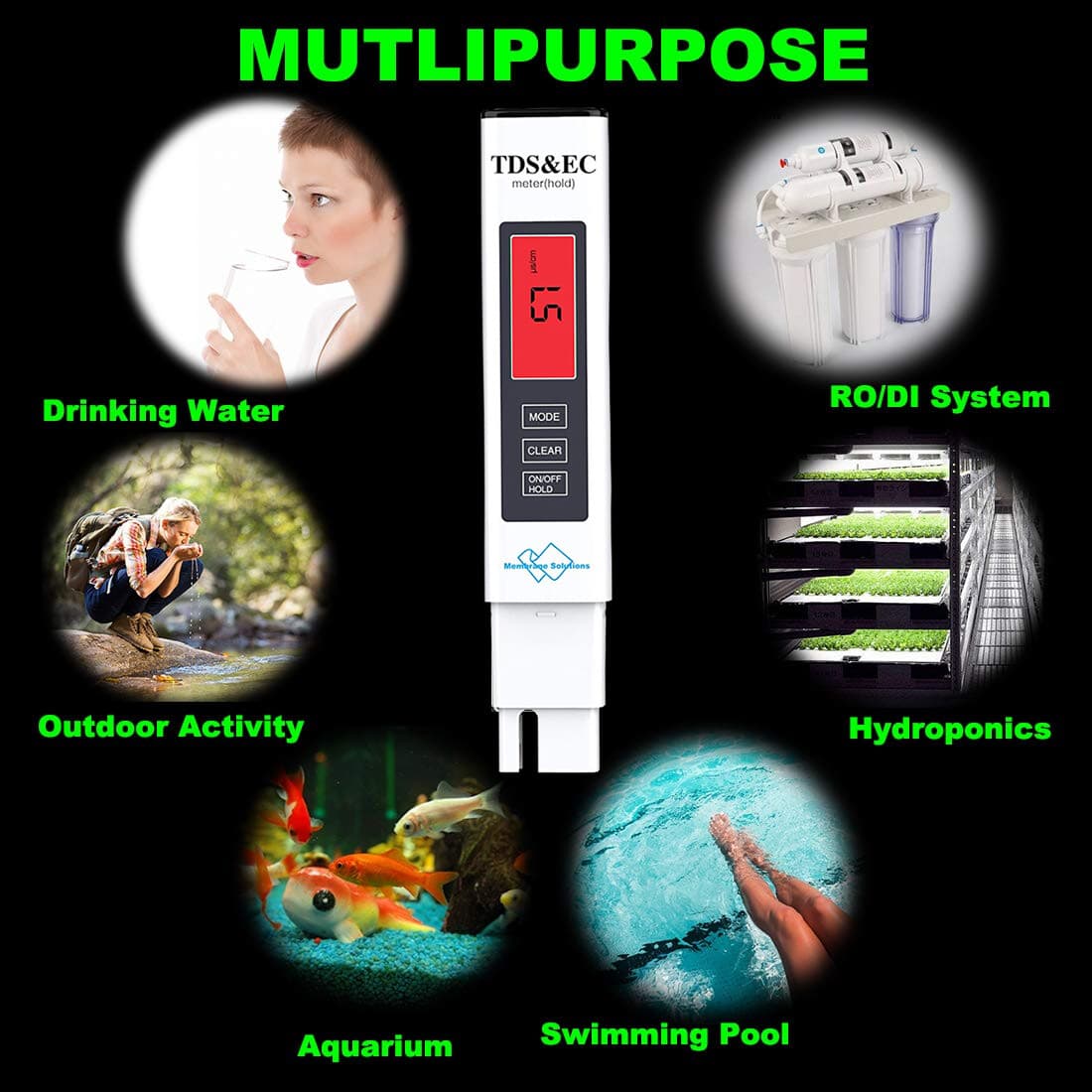 TDS Meter Digital Water Tester,ppm Meter LCD Display F Drinking Water,Aquariums 5