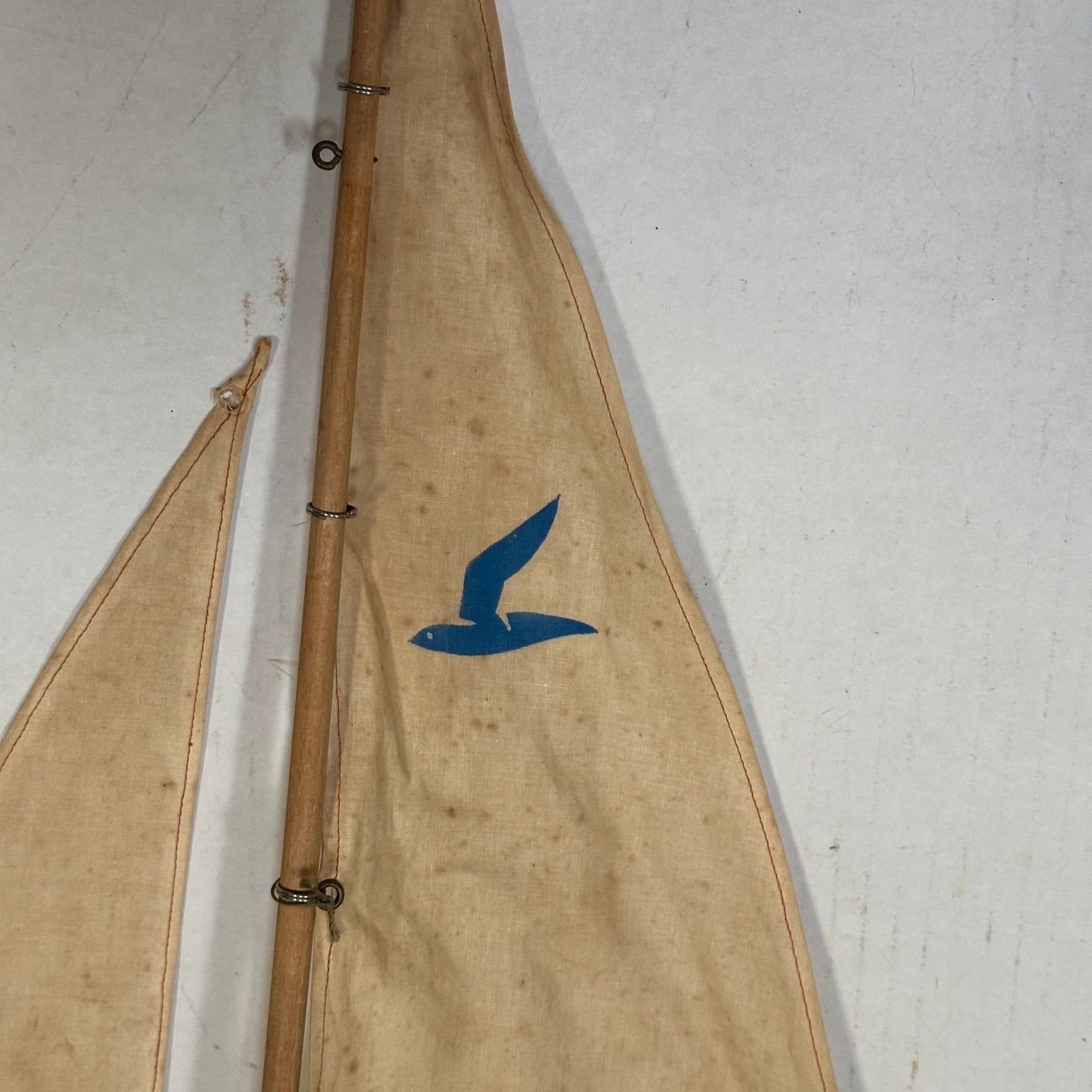 Vintage 21” Blue Seifert-Boot Weighted Pond Yacht Sailboat Made in Germany 6