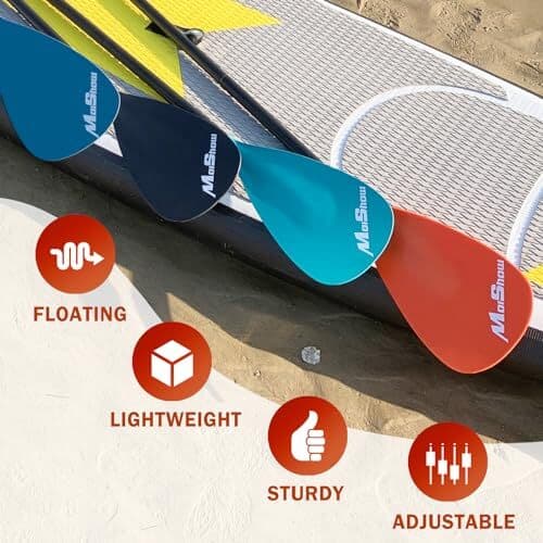 SUP PADDLES Adjustable Stand-Up Paddle Oars for Paddleboard Orange 3-Pc  3