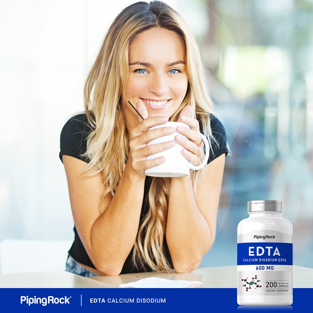 Calcium Disodium EDTA | 600 mg | 200 Capsules | Chelation | by Piping Rock 6