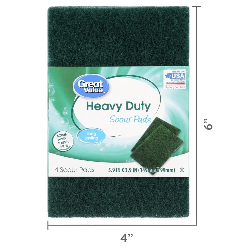(8 pack) Great Value Heavy Duty Scour Pads, 4 Count 6