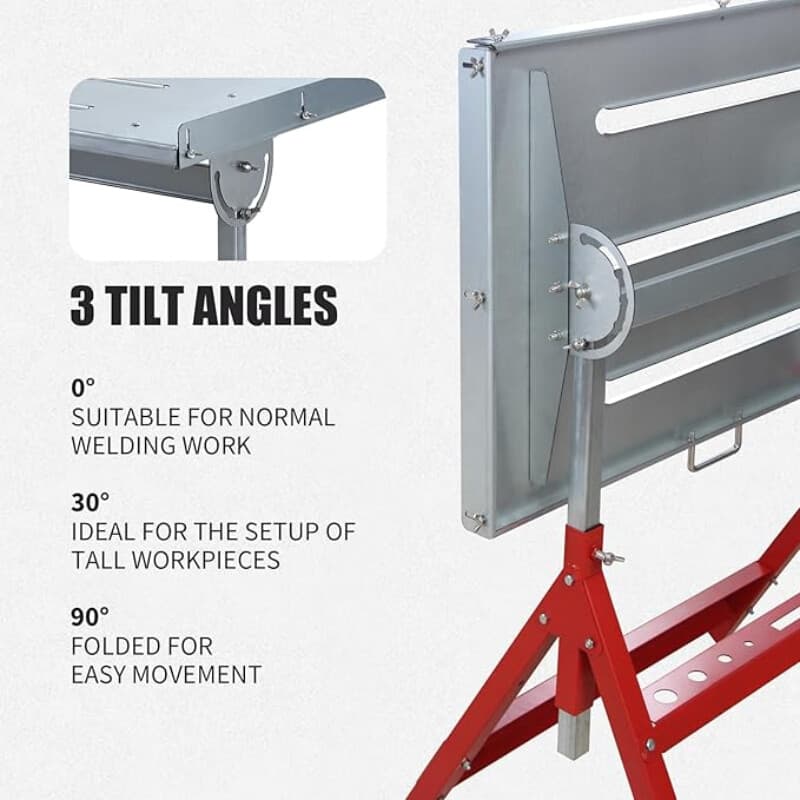 30''x20'' Welding Bench Table 400Lbs Load Capacity Adjustable Workbench Table 3
