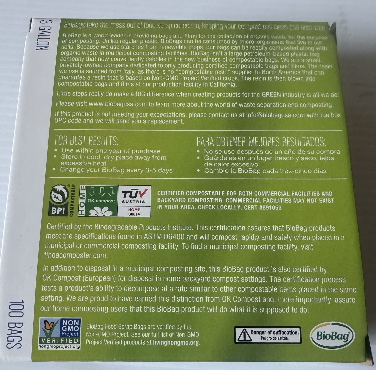 Bio Bag Compostable Small 3 Gallon Bags 100 Count by BioBag 2