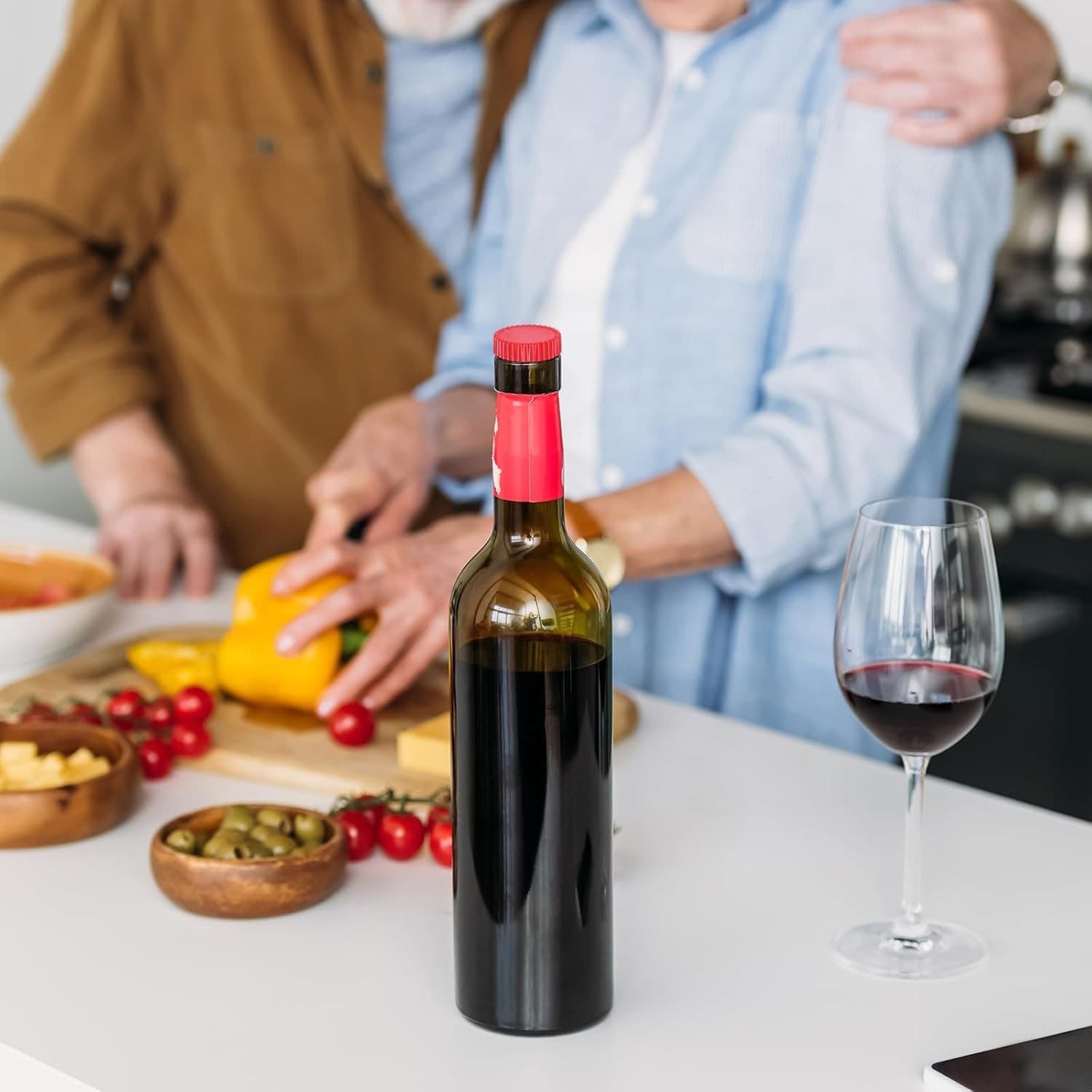 48 Pcs Slow Wine Pourer Spout for Corked Bottles Pour and Seal Plastic Red  5