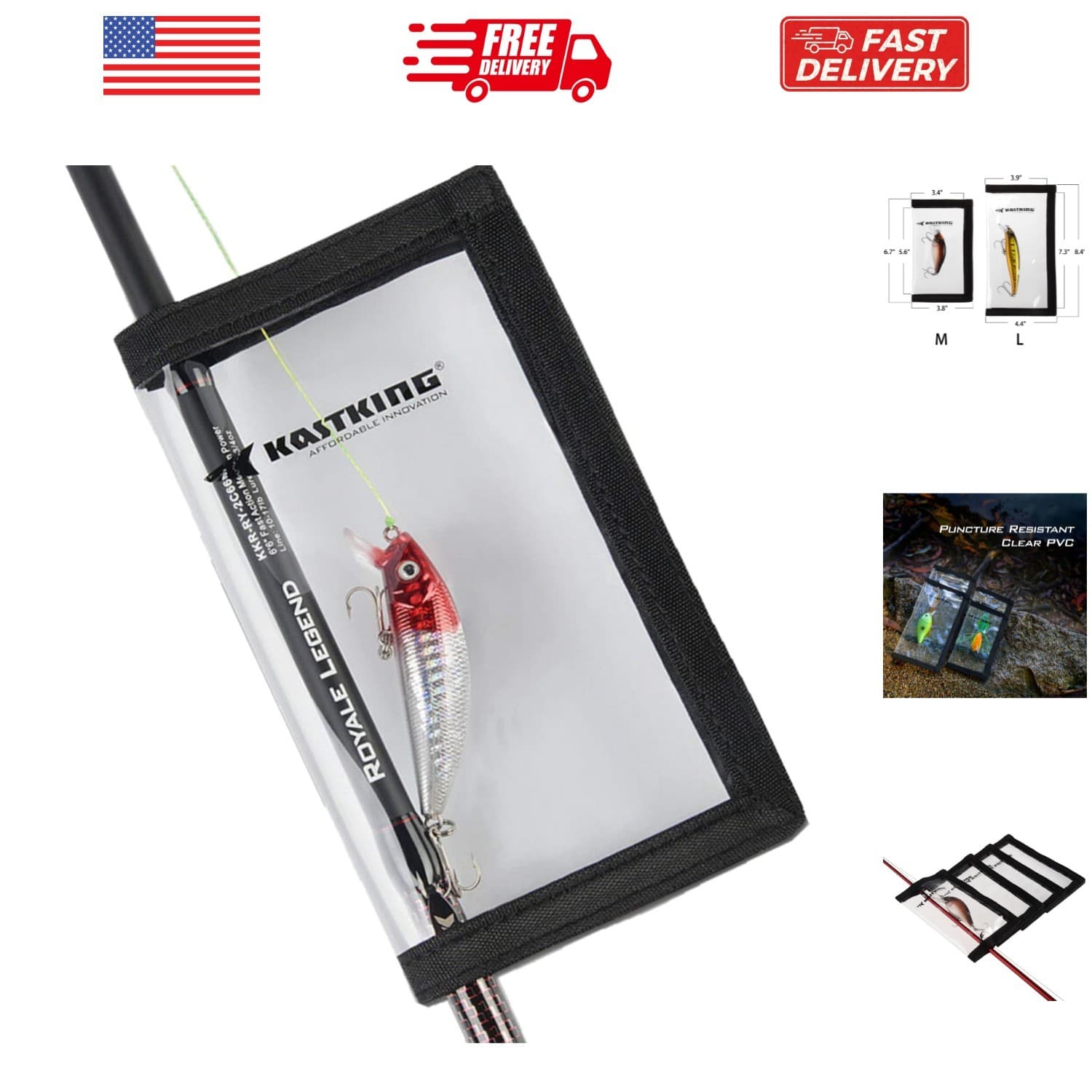 Madbite , Available in Two Sizes, Keeps Lures Safe, Durable & Clear PVC, Easi...