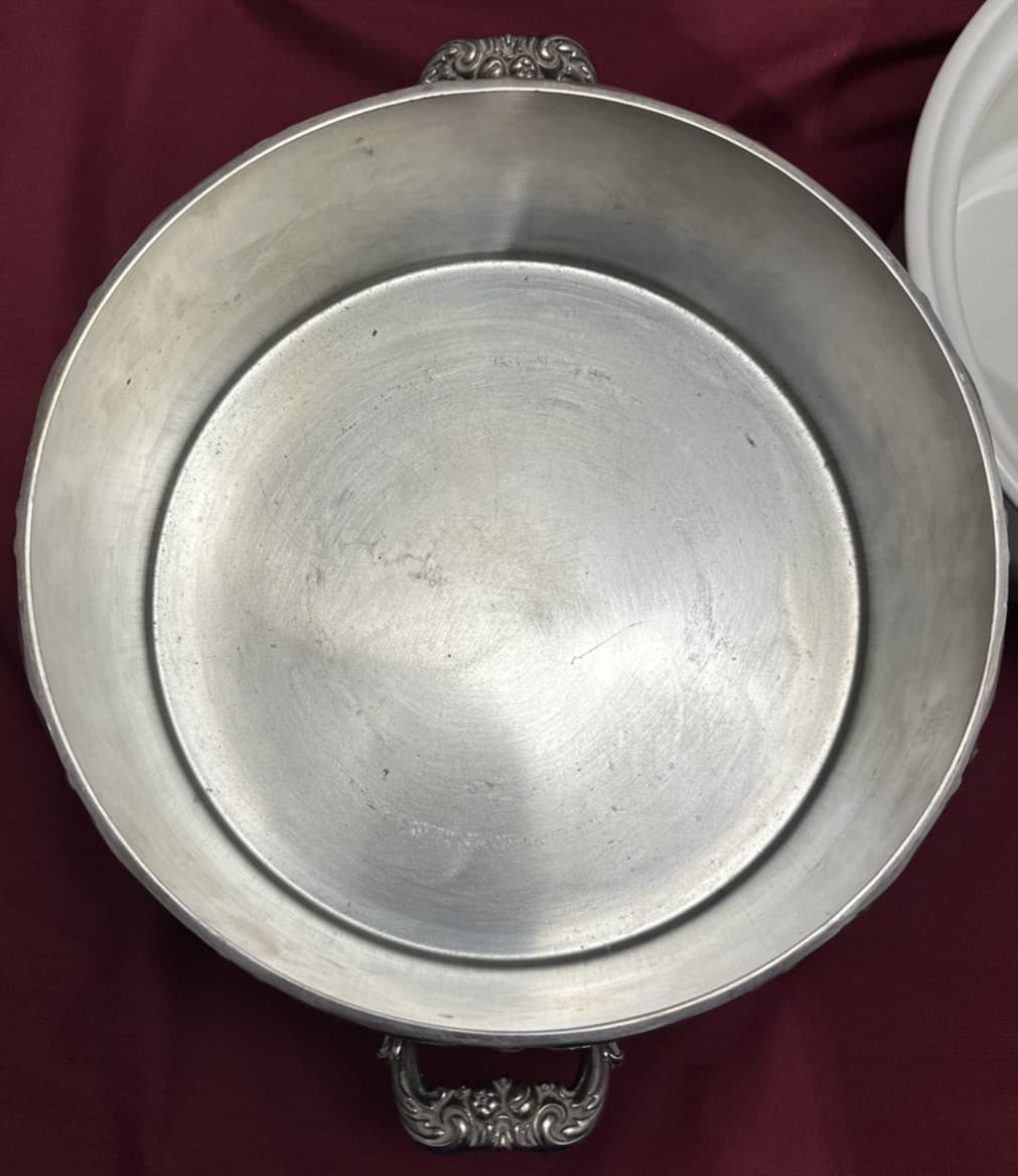 KING FRANCIS Silverplated #1667 CASSEROLE w/ PORCELAIN DISH Reed & Barton NO LID 4