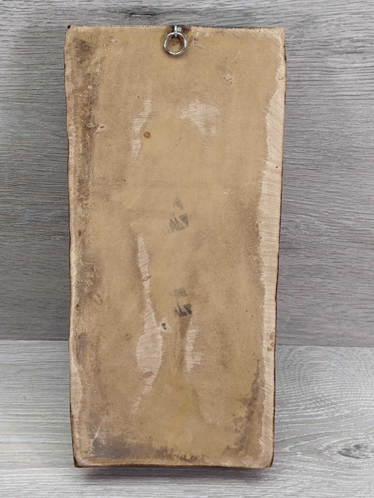 Vintage Mary Immaculate Plaque Virgin Mary Art Faux Tree Wall Hanging Italy 4