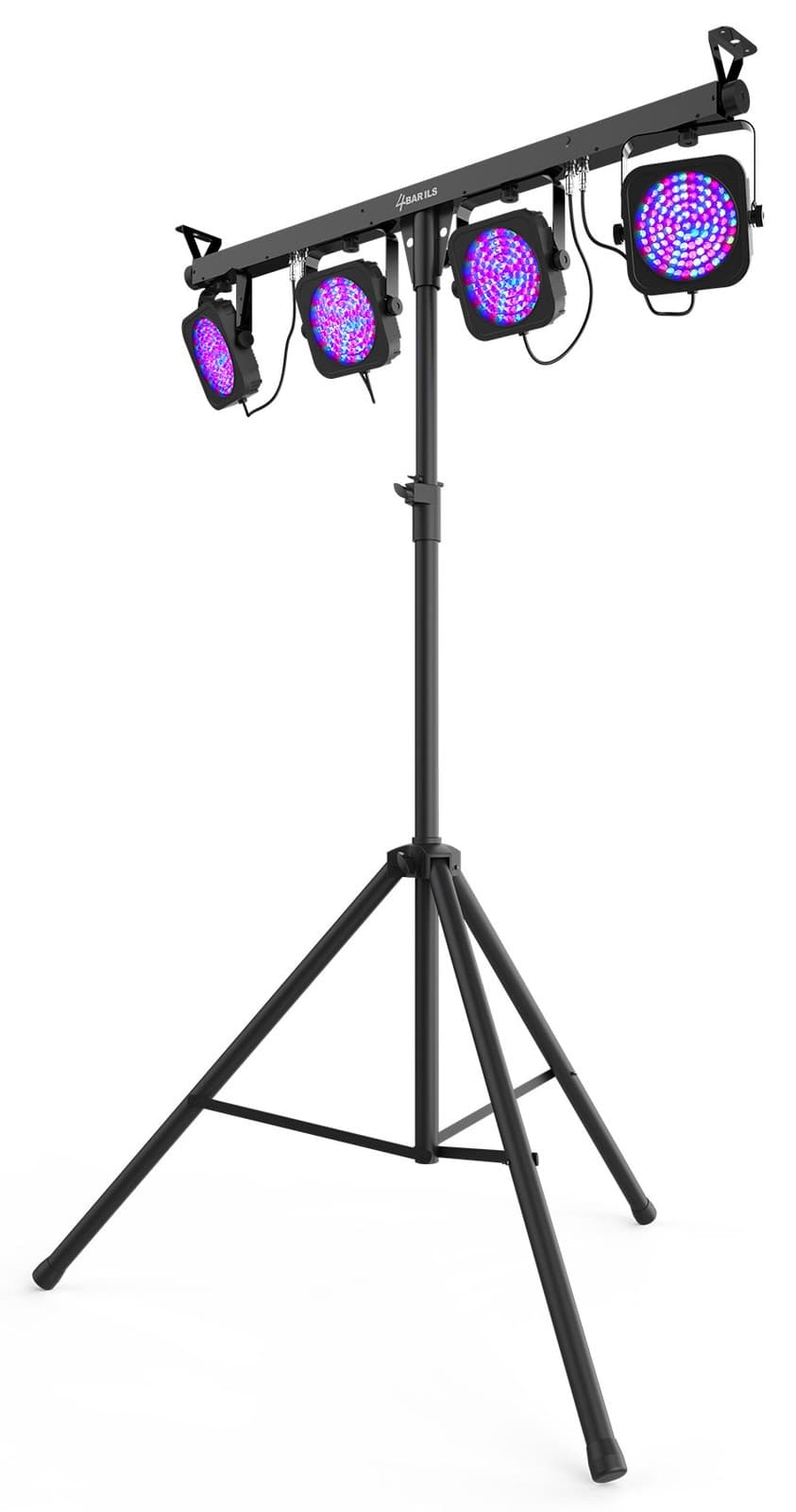 Chauvet DJ 4BAR ILS Wash Lighting System w/(4) Par Lights+Tripod+Footswitch+Bag 6