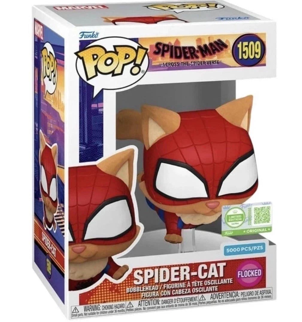 Funko POP! Ultra Flocked Spider Cat Spiderverse #1509 LE 5000 IN HAND 🕷️🐈 2