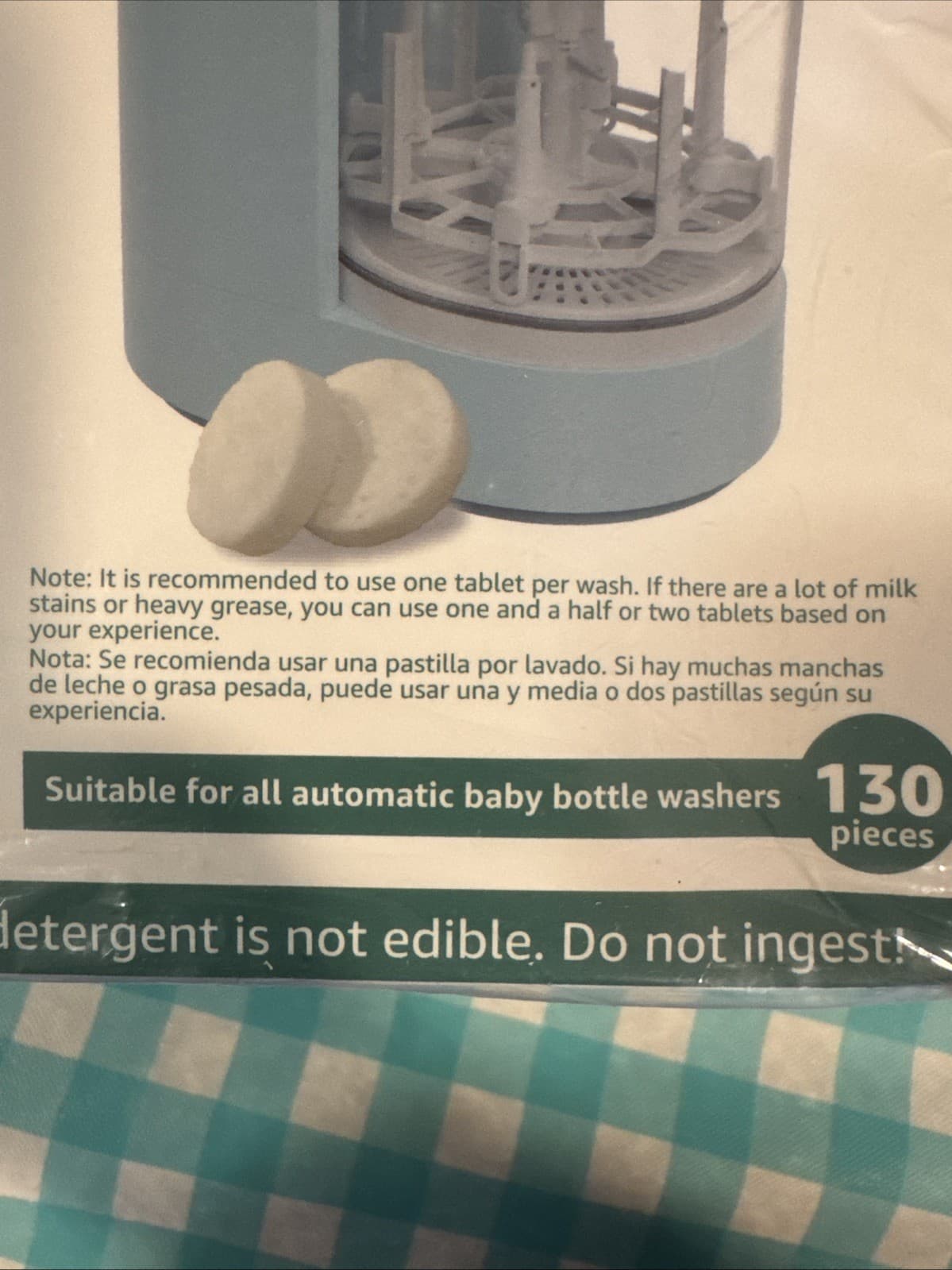 Grownsy Detergent For All Automatic Baby Bottle Washers 130 Ct Tablets SEALED 3