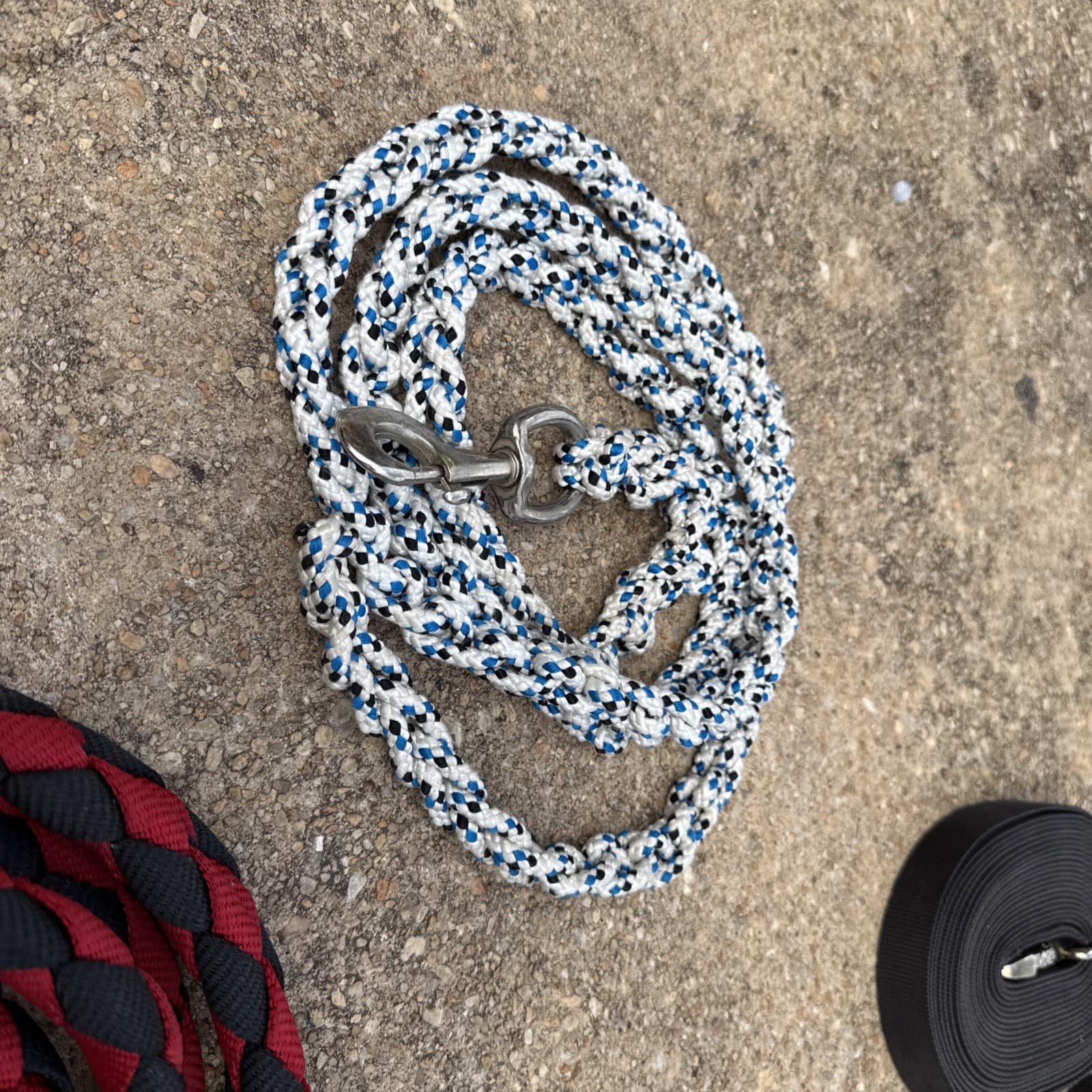 HUGE! Leather Horse Lot Equestrian Heavy Lead Ropes Halters Brass Nylon 5