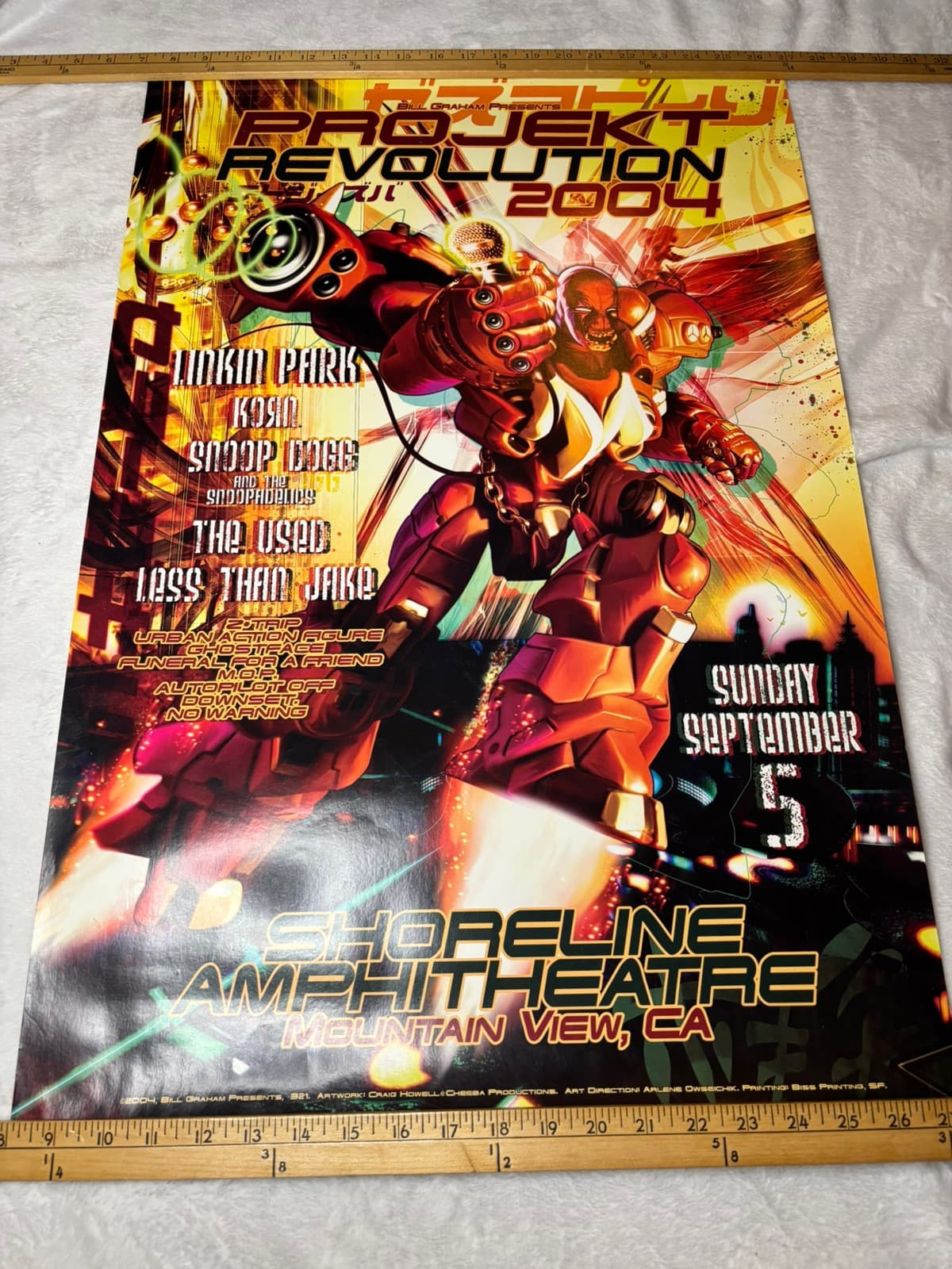 Linkin Park Projekt Revolution Concert Poster 2004 20”x30” BGP-321 ORIGINAL 2