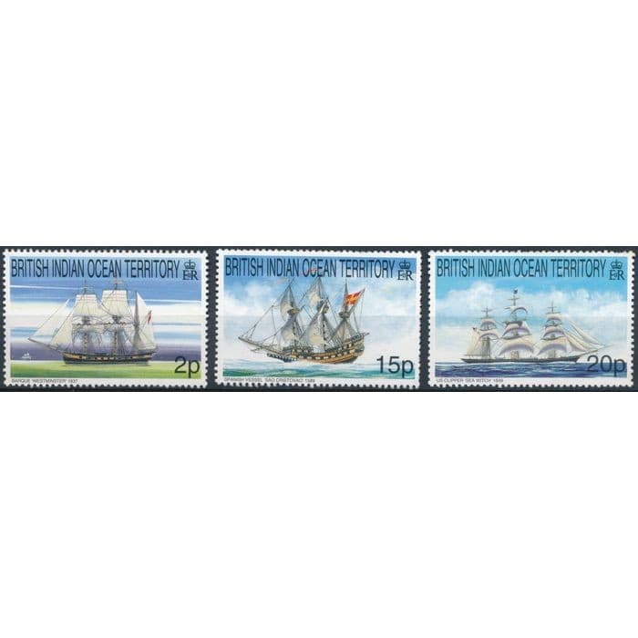 Sailing Ships: 3 Values - BIOT 1999 - MNH - SG 224/6