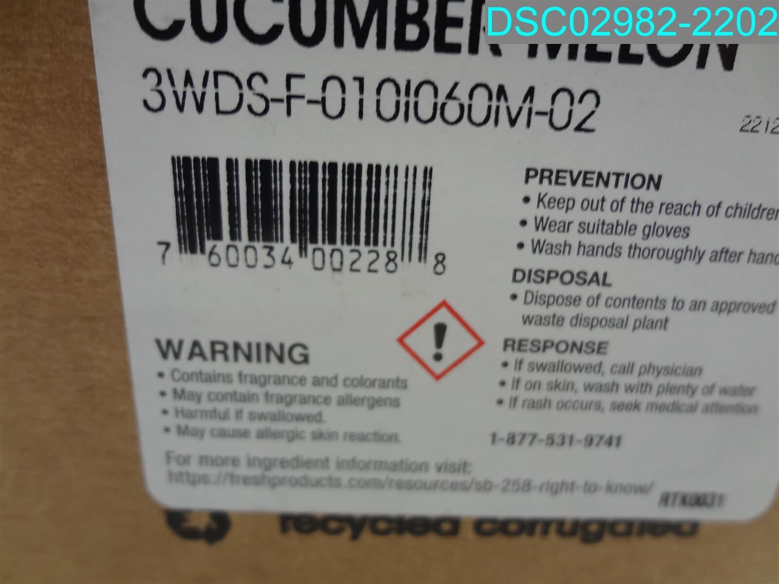 QTY=90: FRESH PRODUCTS Wave 3D Urinal Deodorizer Screen Green Cucumber Melon 4