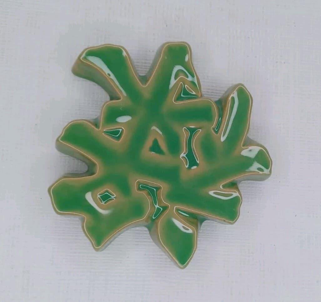 Green Ceramic Chinese Character Wall Hanging Decor Plaque 2