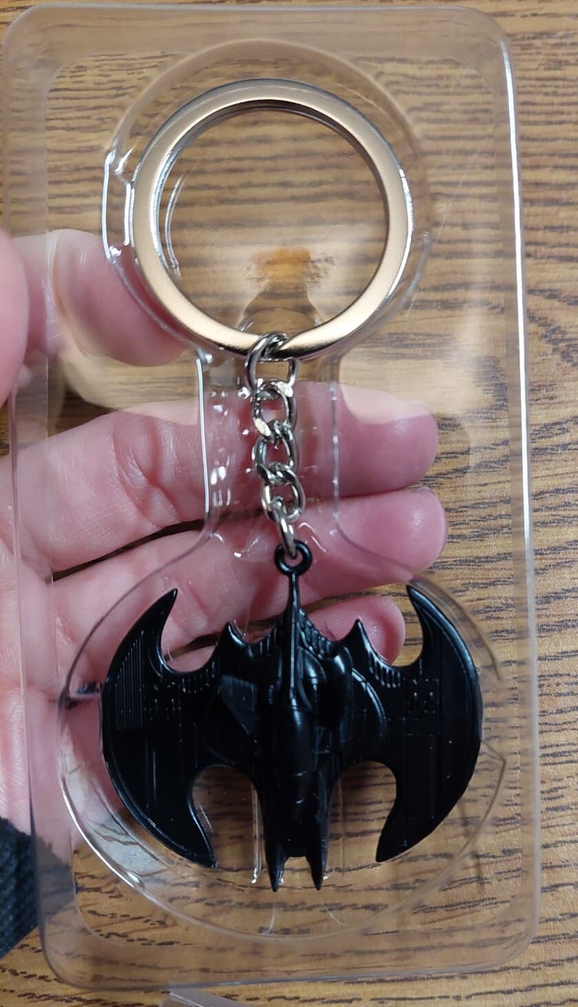 *NIB* Batman Dark Knight Batwing Metal Keyring - Stealth Edition, QMX, Lootcrate 3