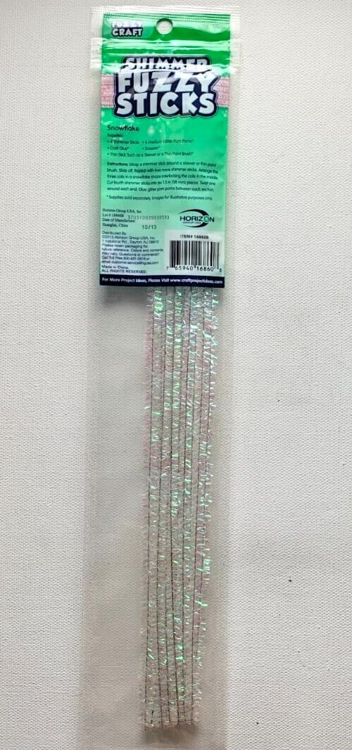 Snowflake Shimmer Pipe Cleaners Fuzzy Sticks 12 Pack Arts Crafts Scrapbook Kids 2