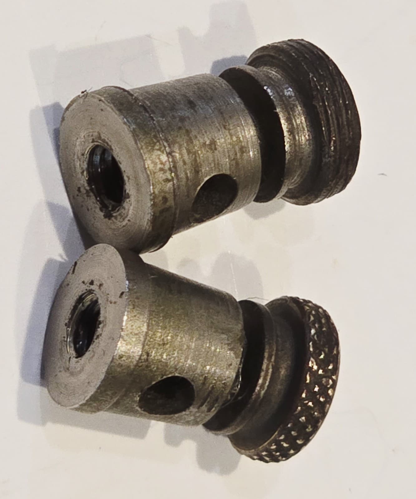 2x 1920's CROSLEY ACE TUBE RADIO METAL NICKEL BINDING POST 50 51 52 TRIRDYN V XJ 5