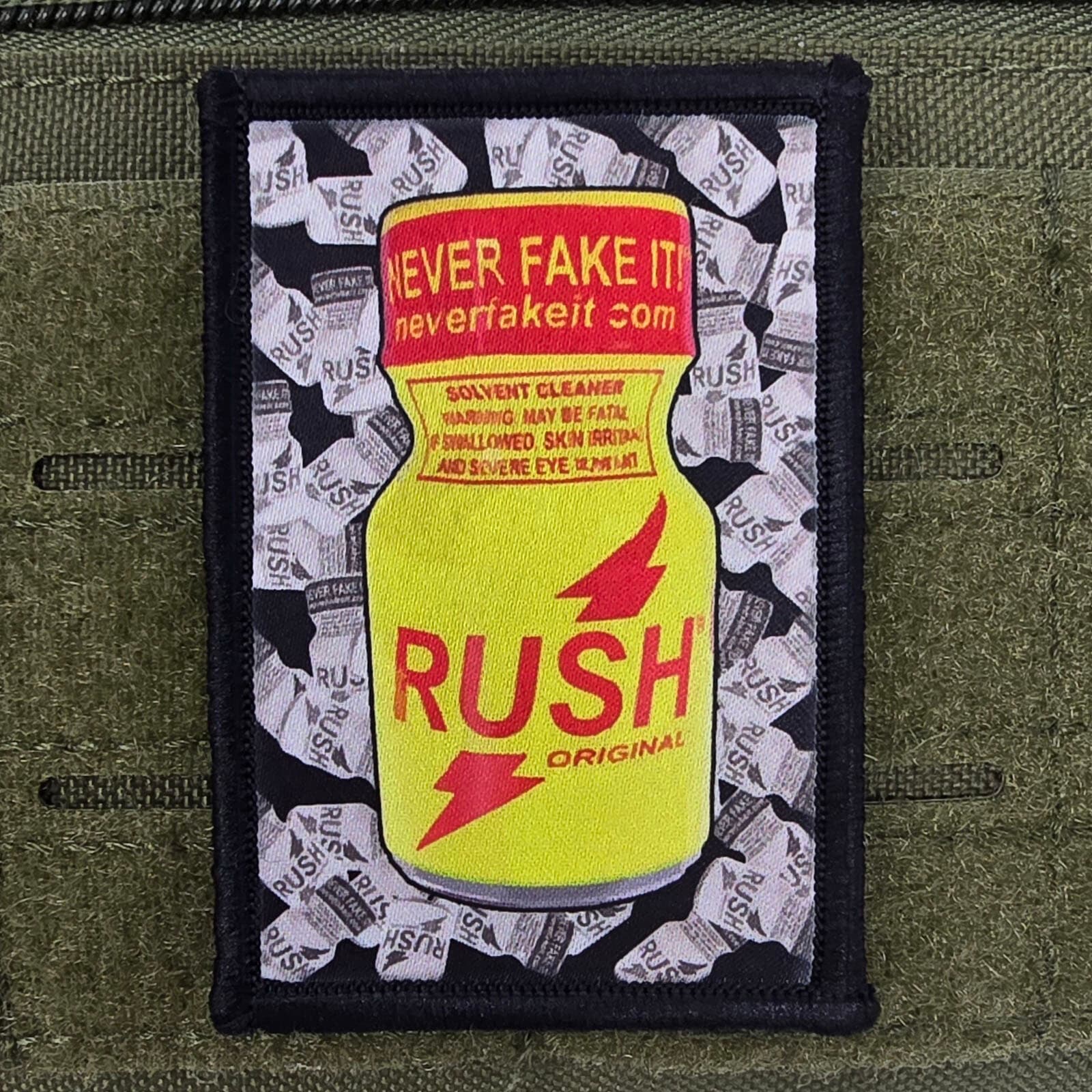 Rush Patch Poppers Moral Tactical Military Army USA Flag Hook & Loop 3x2