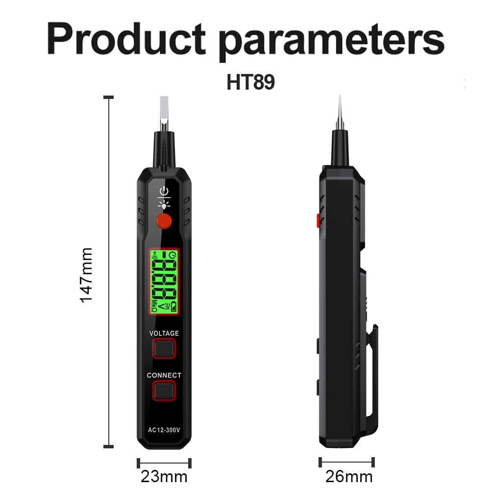 HABOTEST HT89 Voltage Electric Tester Volt Detector Test Pen AC DC 12-250V 5