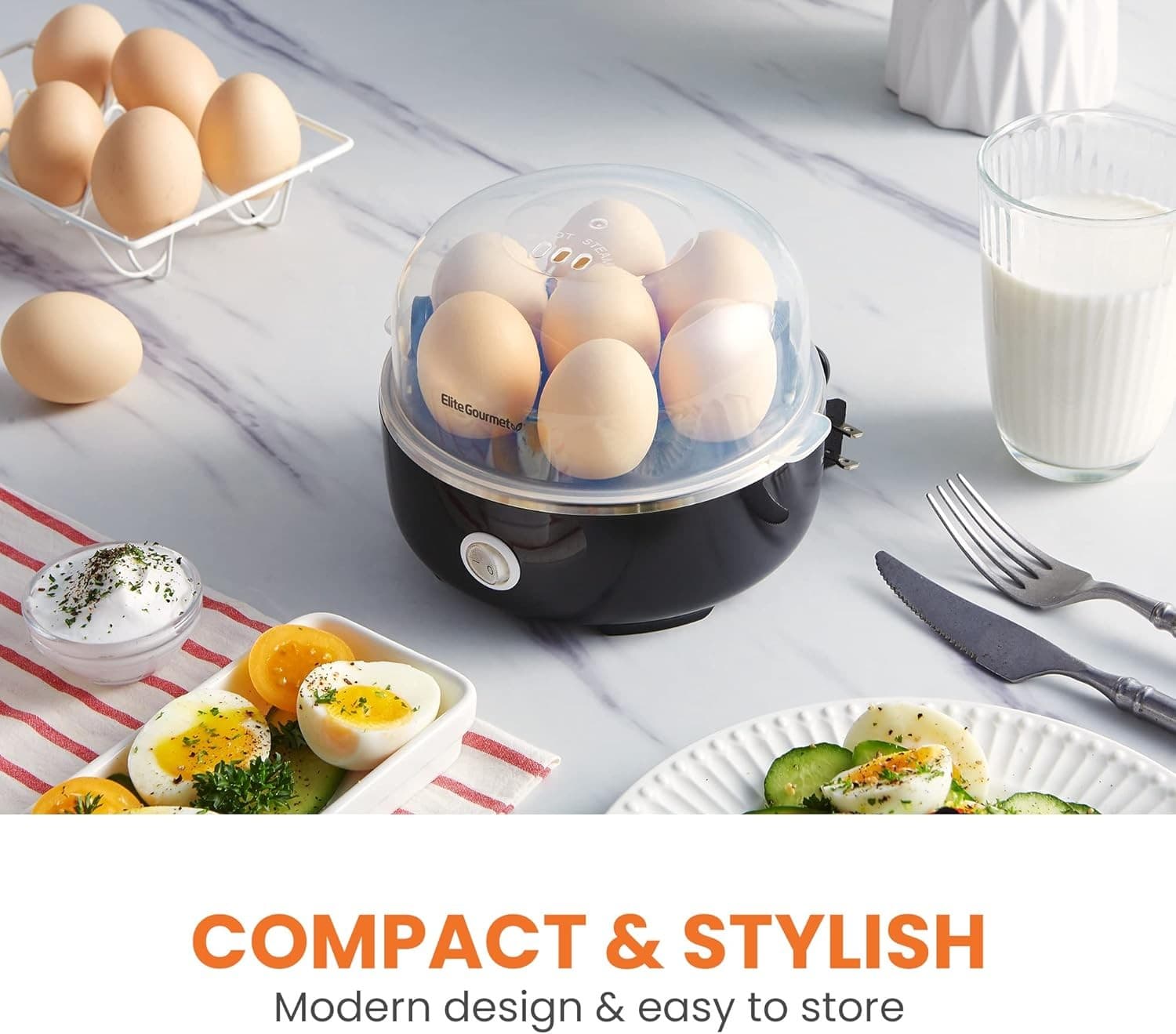 EGC115B Easy Egg Cooker Electric 7-Egg Capacity Soft Medium Hard-Boiled Egg... 5