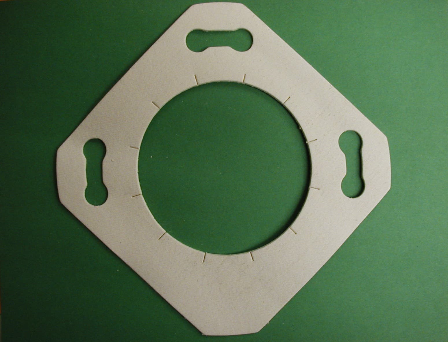 Beckett Oil Burner Flange Gasket 3 Bolt, 6 5/16 square, 4" Diam, Weil McLain  2