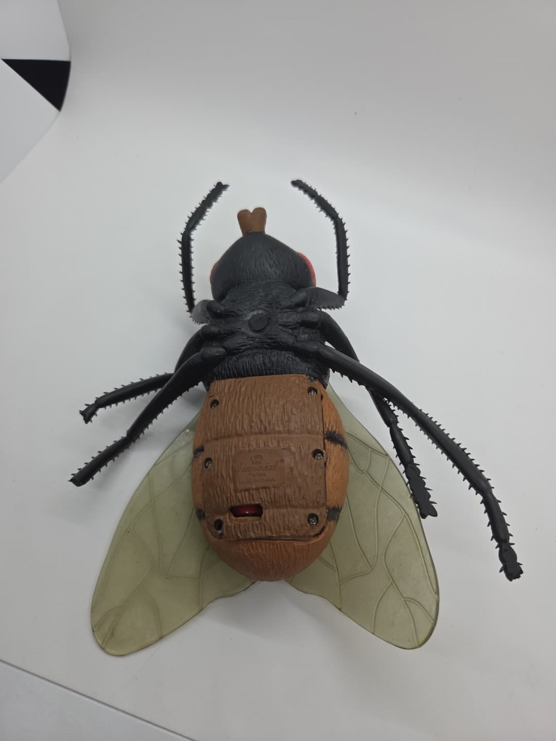 Vintage Imperial 1998 Rubber Fly Bug Insect Buzz & Light up Eyes Battery Powered 6