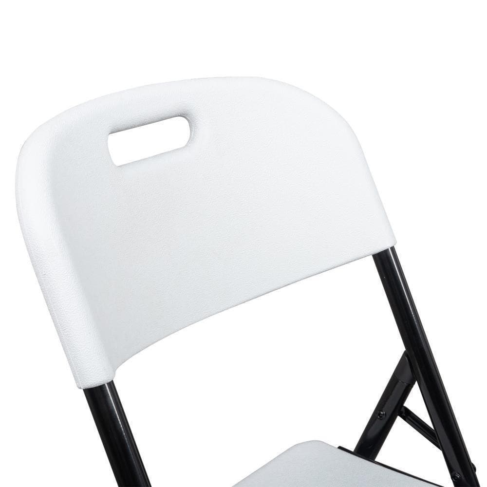 Set of 12 Commercial Folding Chair Seat Event Set for Outdoor Garden White 6