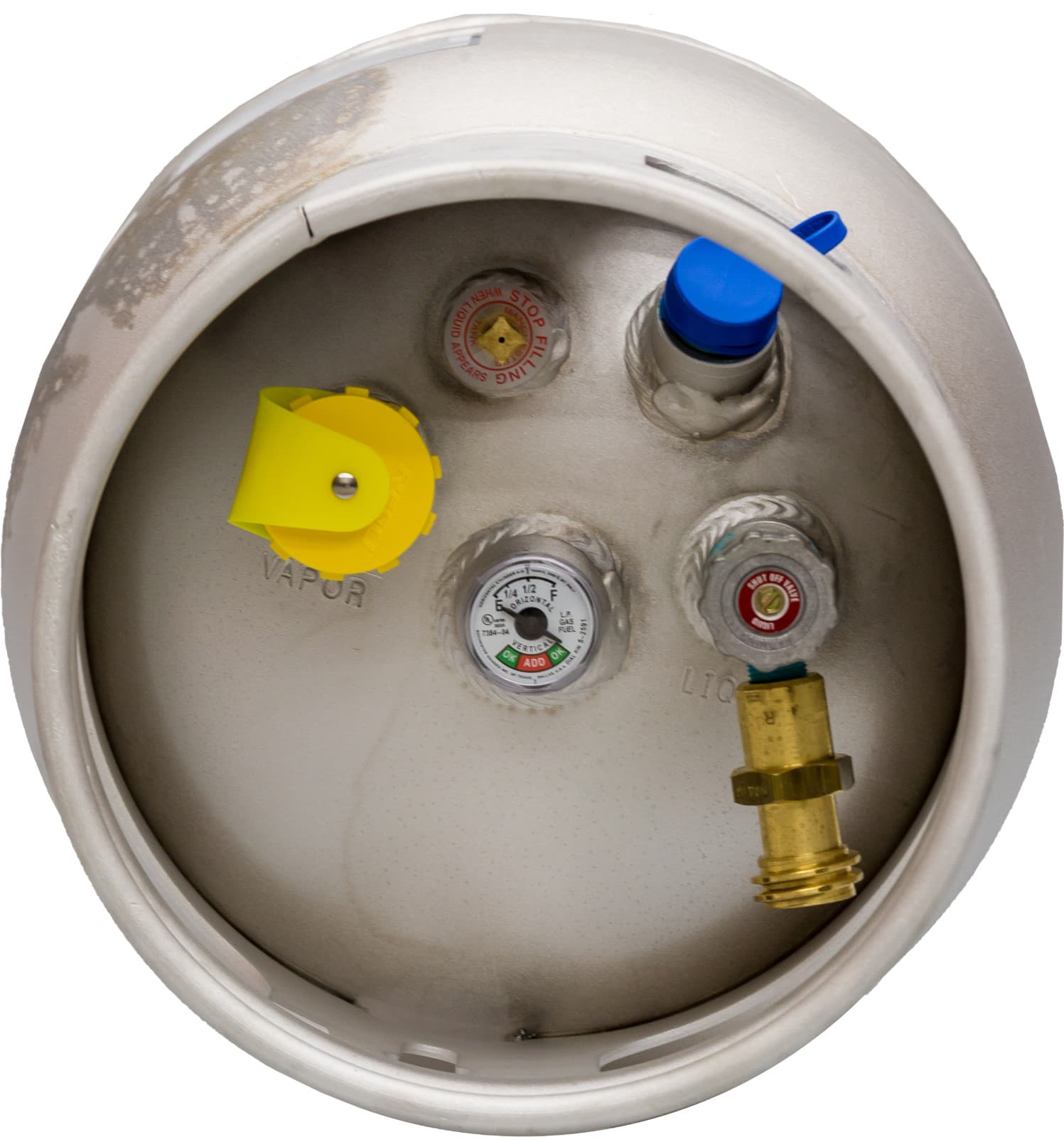 33.5 lb. Aluminum Forklift Propane Cylinder with Quick Fill Valve 2