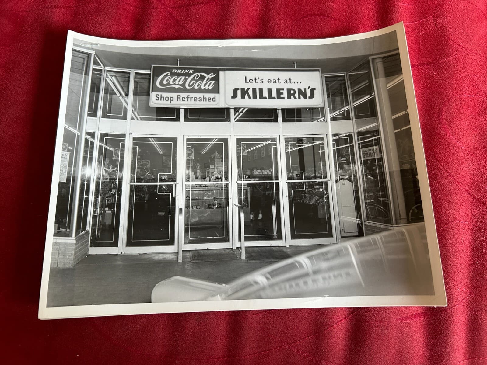 1950s Coca-Cola Skillern's Drug Store Entrance Before-After Two Original Photos 2