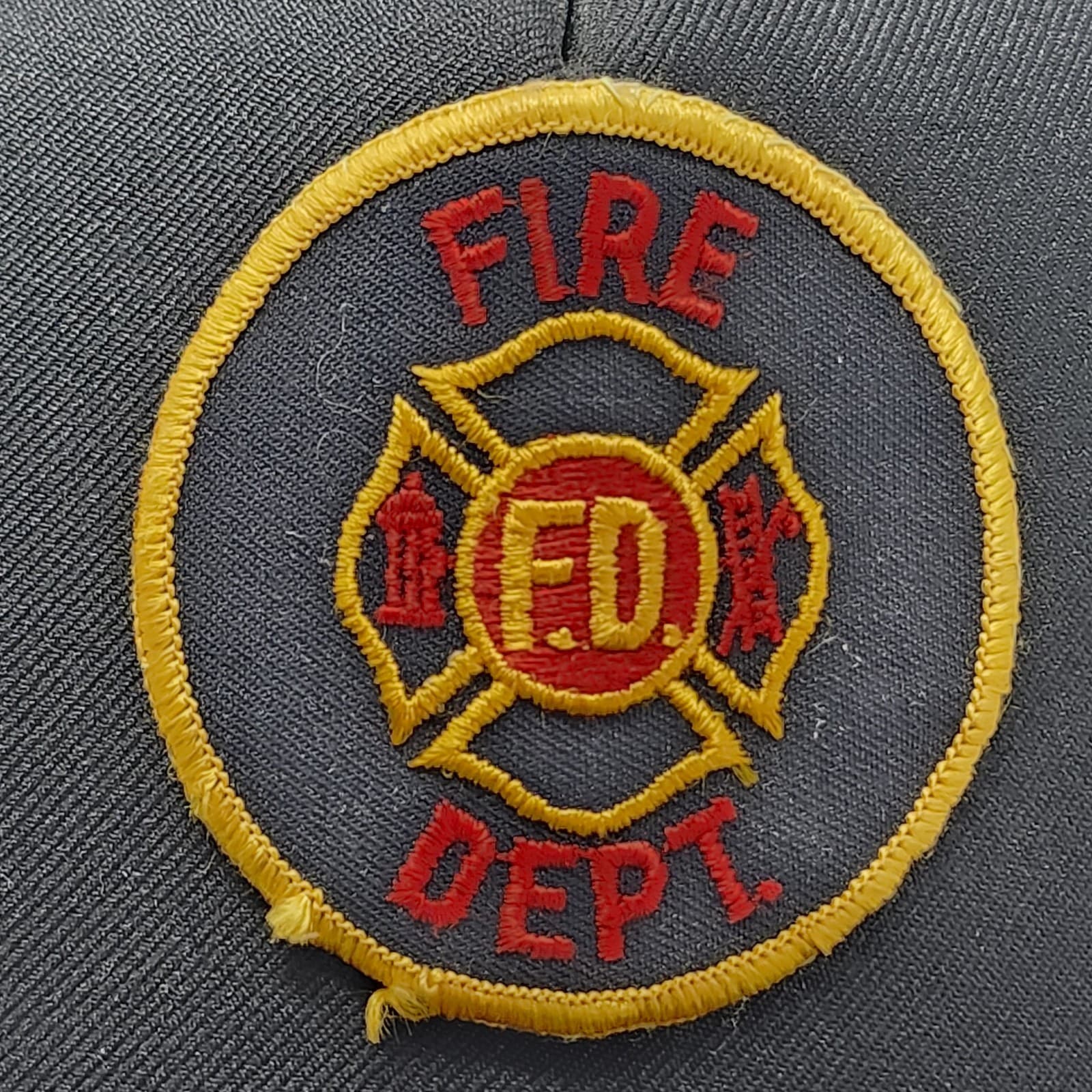 Vintage Fire Department Cap Hat Fechheimer Bros Large/XL Snapback Made in USA 4