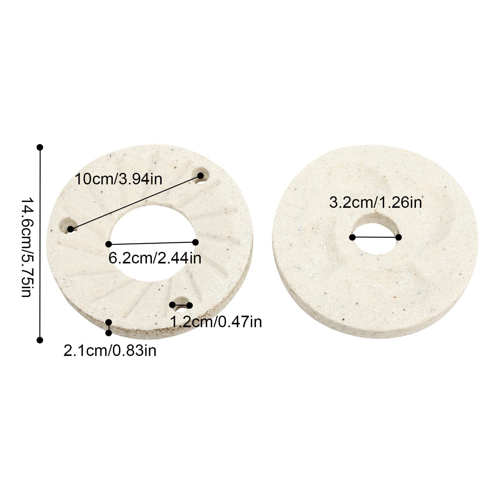 2PCS Grinding Sheets Discs for Electric Grain Mill Dry&Wet Grinder Machine NEW 2