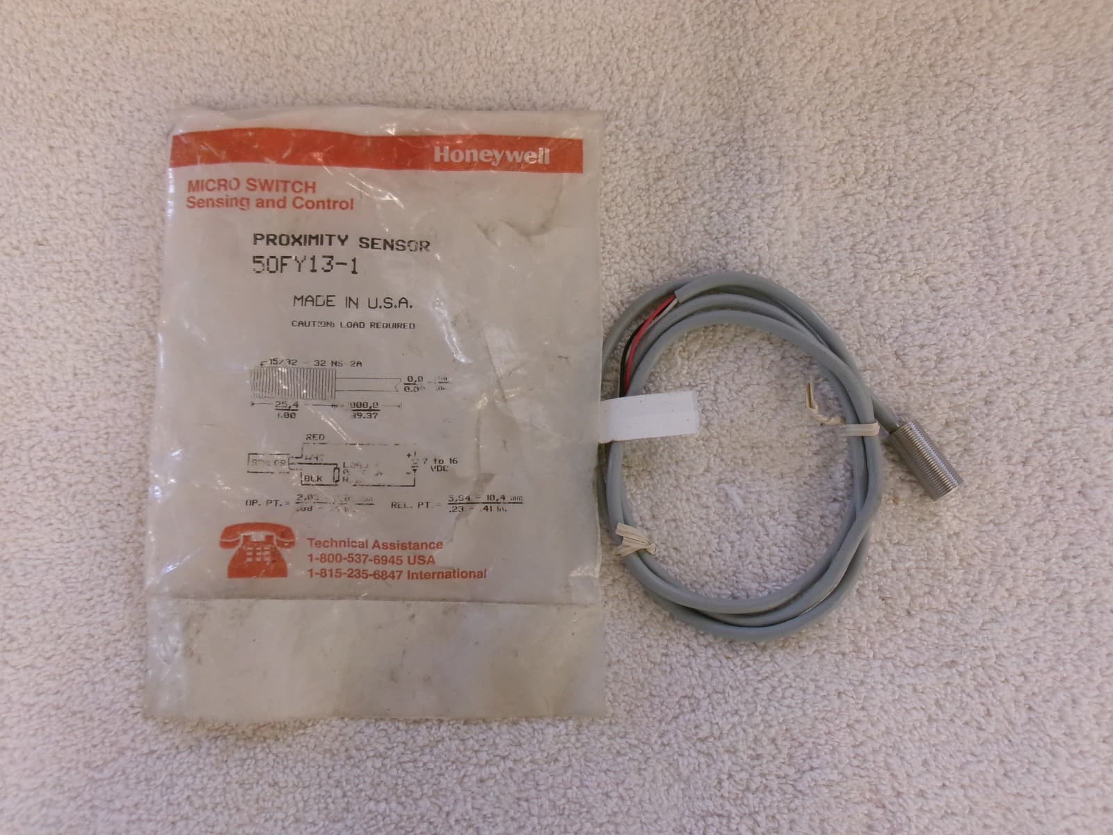 NEW Honeywell MICRO SWITCH Proximity Switch 50FY13-1