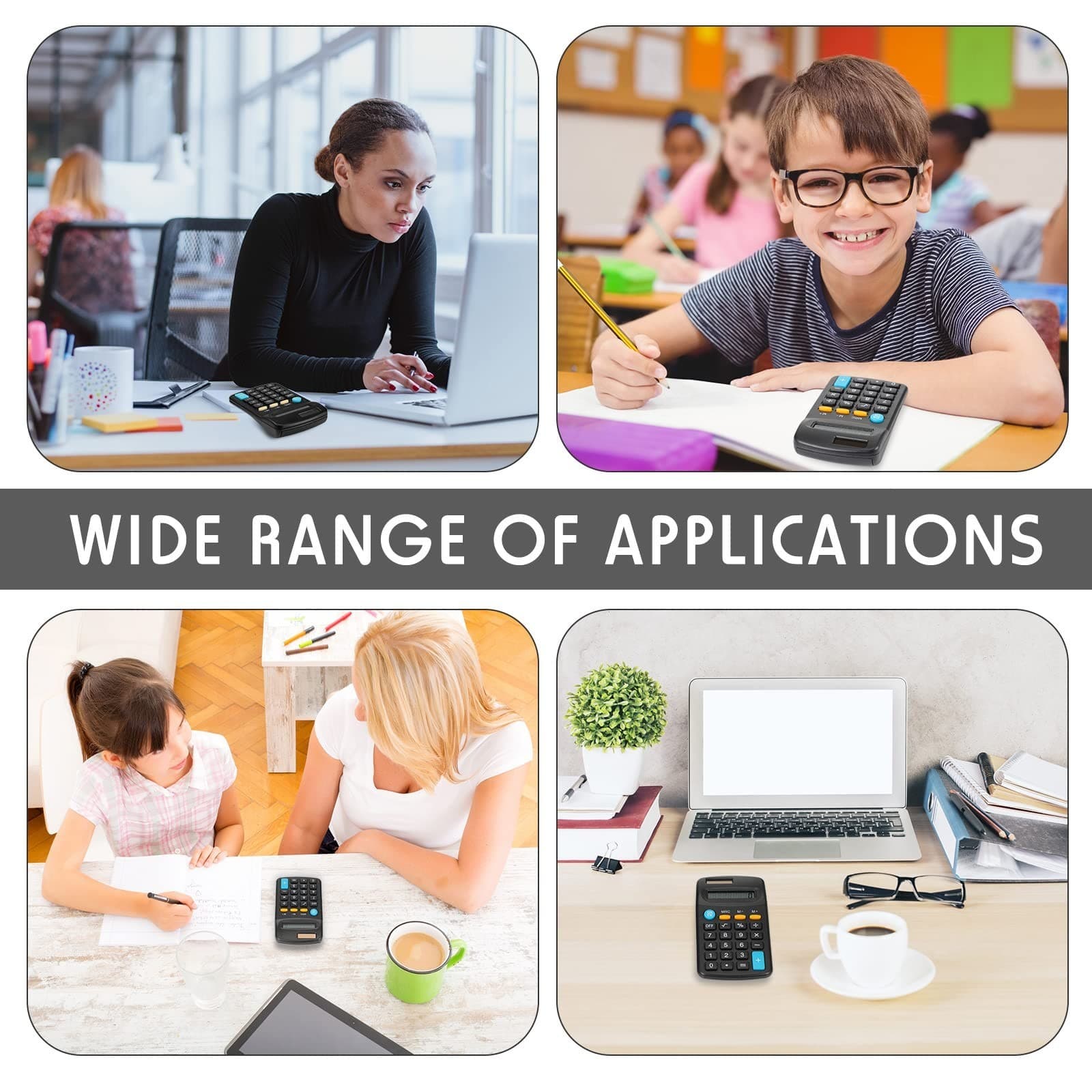 24 Pack Basic Calculators for Students Pocket Size Mini Calculators 8 Digit  3