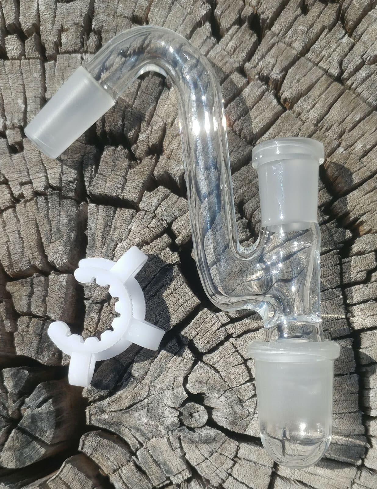 14mm Female - 14mm Male 45 Degree Glass Drop Down Reclaim Removable Jar USA  4