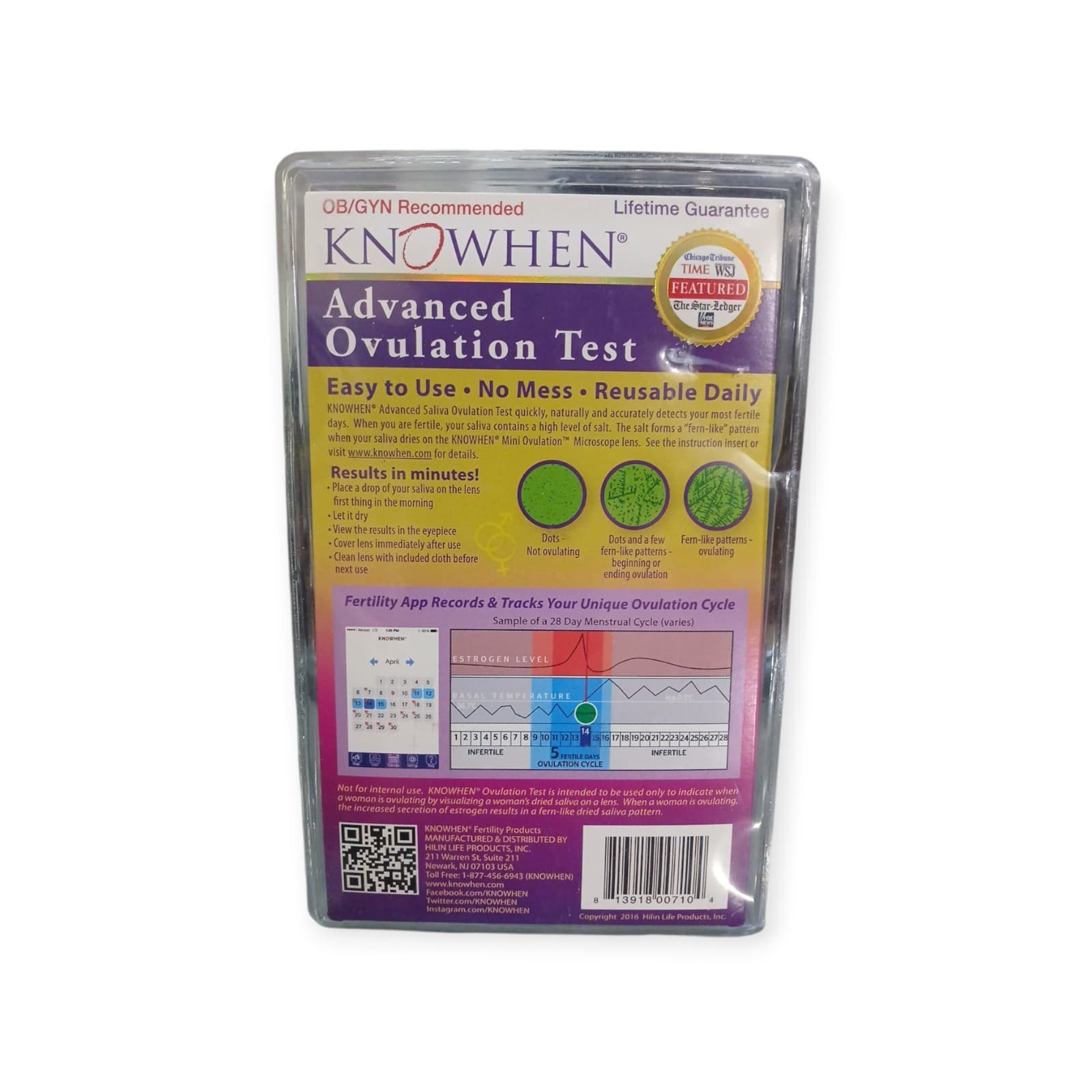 KNOWHEN Advanced Saliva Ovulation Test Kit w/ Personalized Fertility Monitor App 3