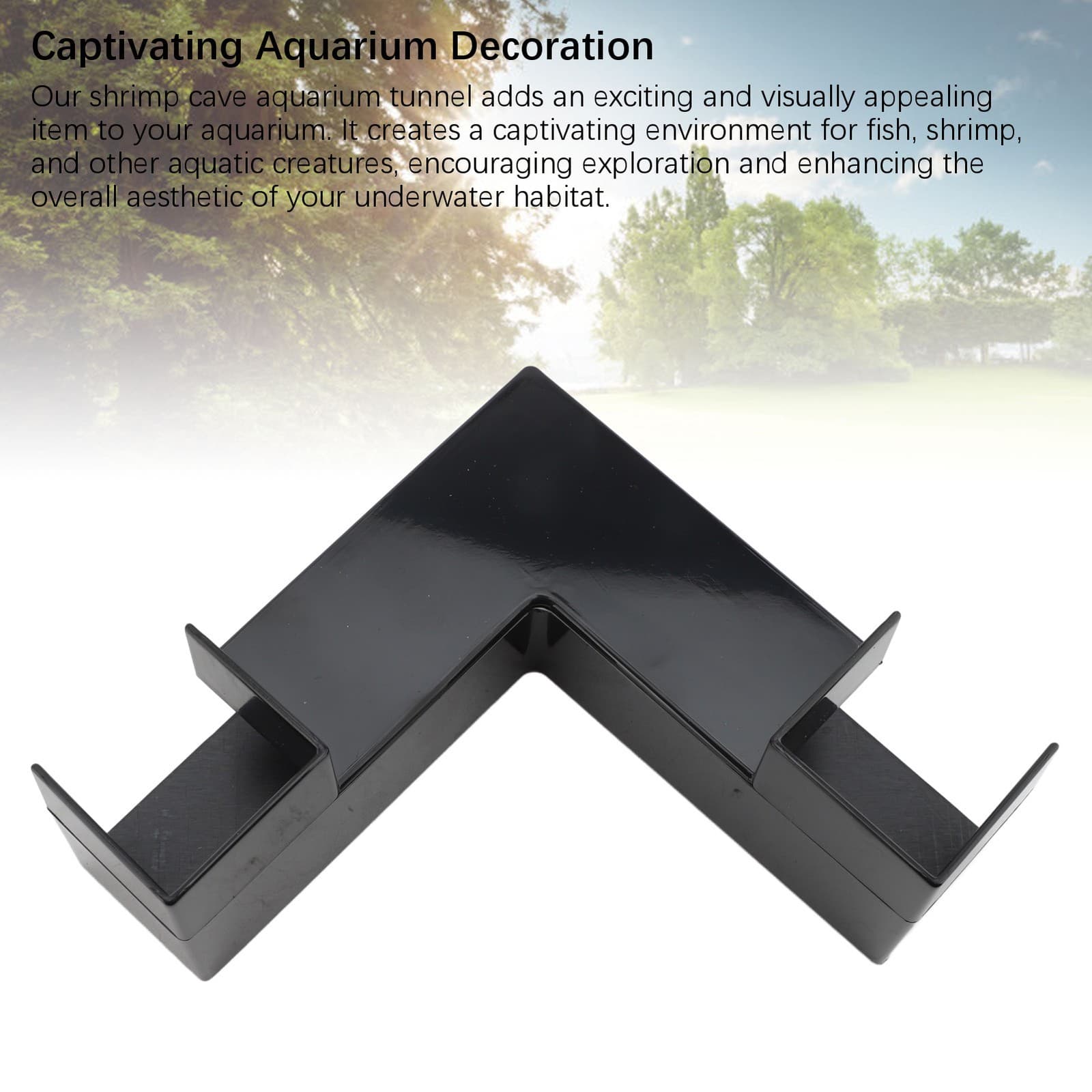 Shrimp Cave Aquarium Tunnel ABS Low Profile Design Quick Installation Aquarium