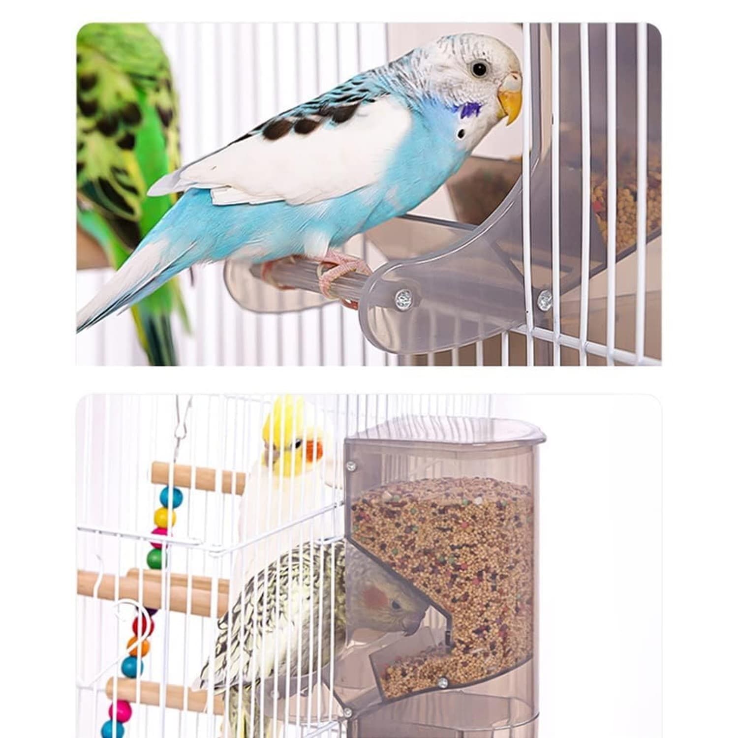 Automatic Bird Feeder No-Mess Bird Feeder Parrot Feeder Cage Accessories for ... 6